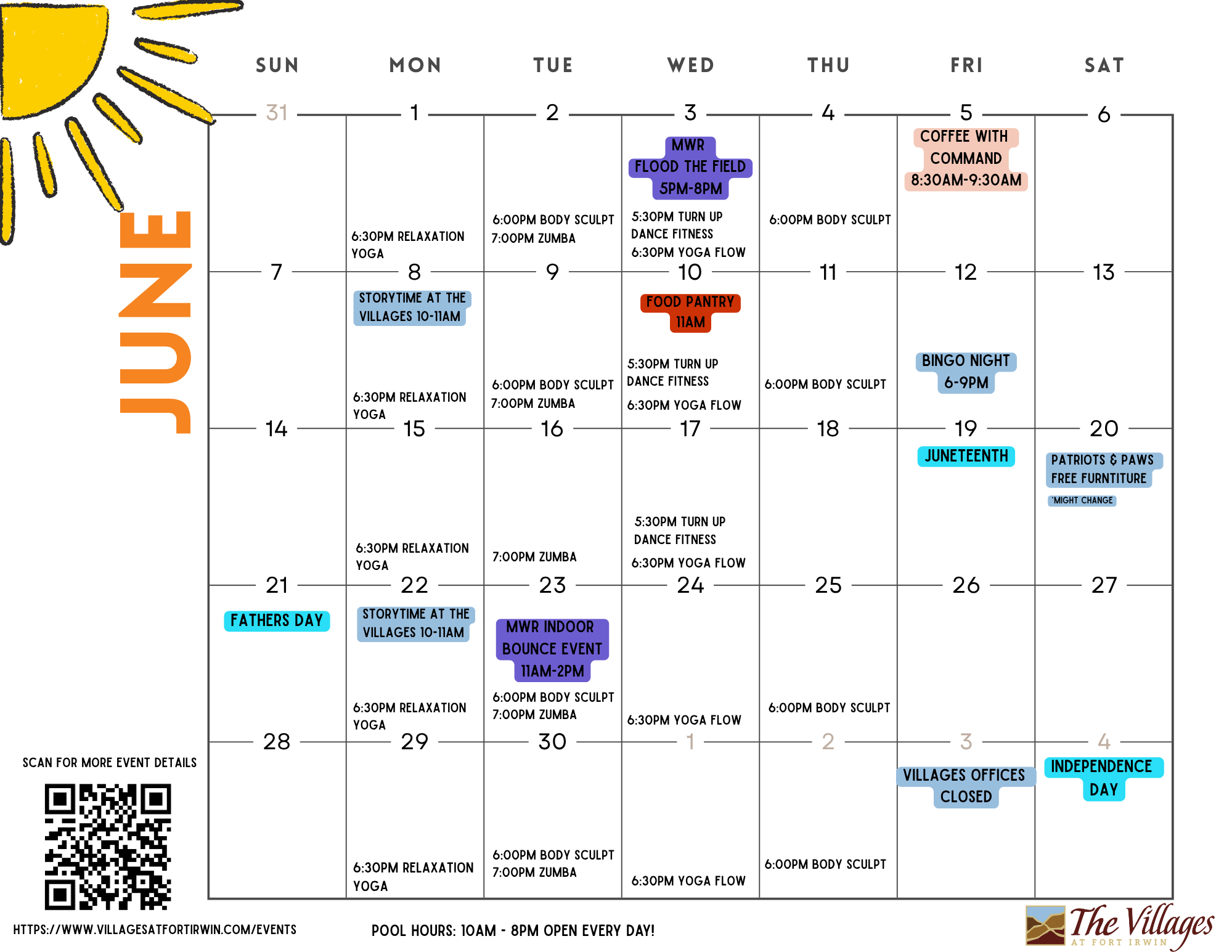 June Events Calendar