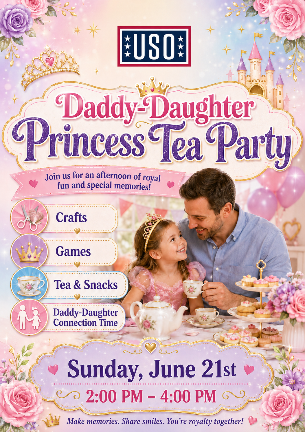 USO Daddy Daughter Princess Tea Party