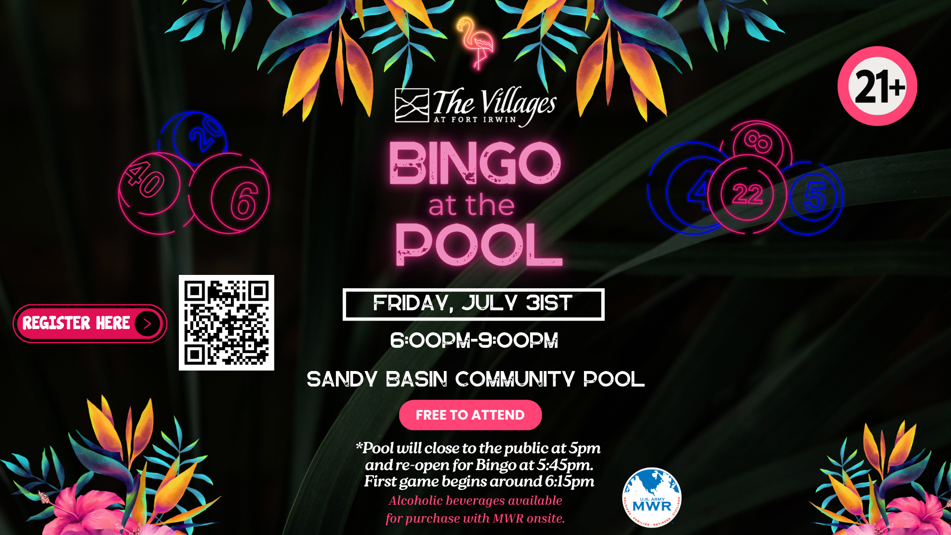 Bingo at The Pool