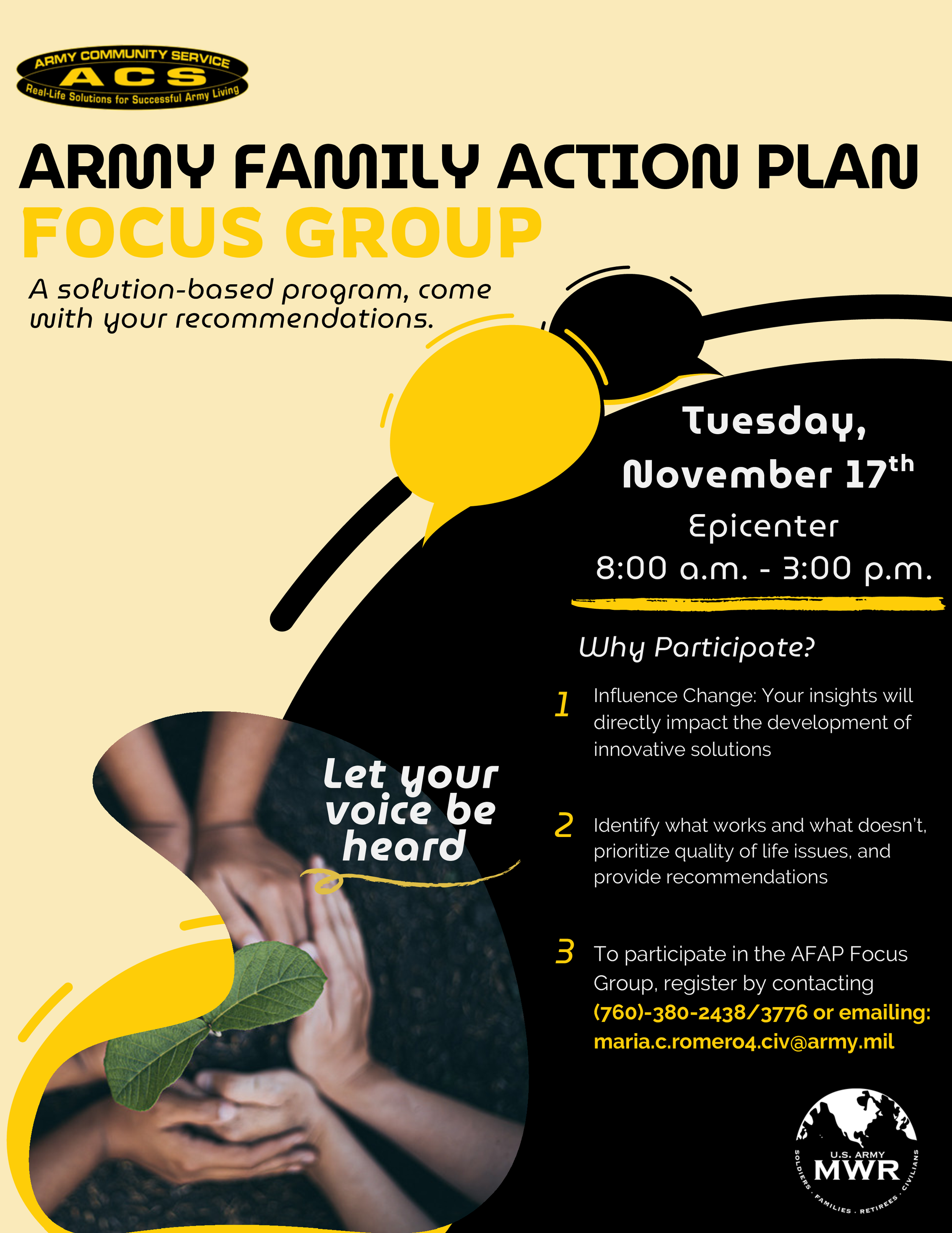 Army Family Action Plan Focus Group