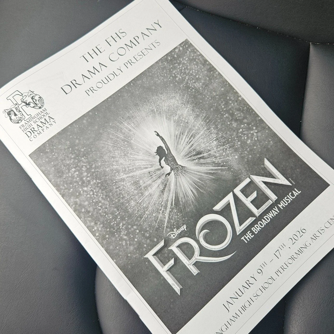 Do yourself a favor and buy your tickets for Framingham High School's Frozen: The Broadway Musical now. Like, right now. Several performances are already sold out.

The students are remarkable. The sets could be mistaken for a Broadway production. An