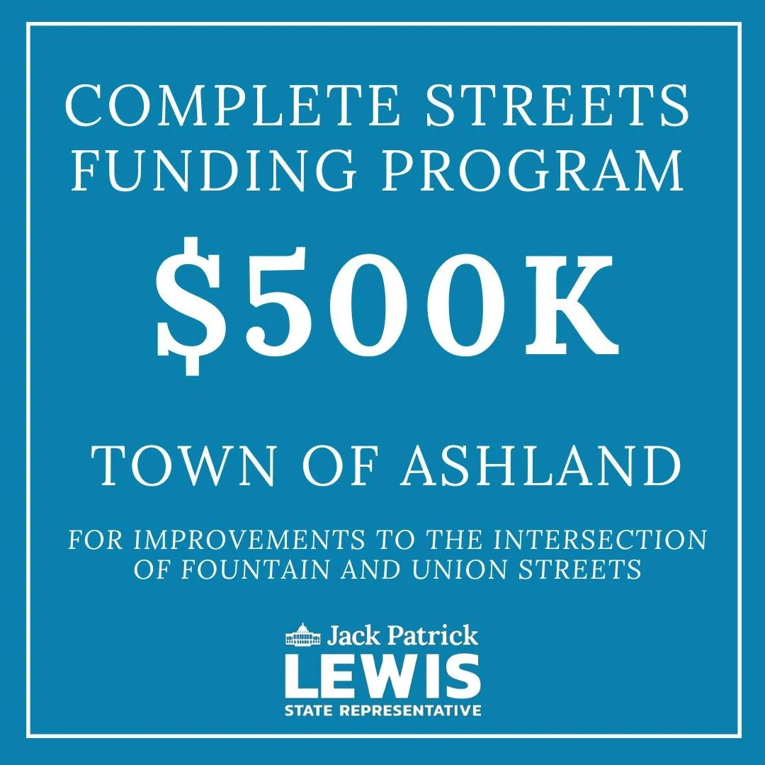 I am excited to share that the Healey-Driscoll administration has awarded the Town of Ashland $500k for improvements to the Fountain and Union streets intersection. 

Through the state&rsquo;s Complete Streets funding program, these funds will go tow