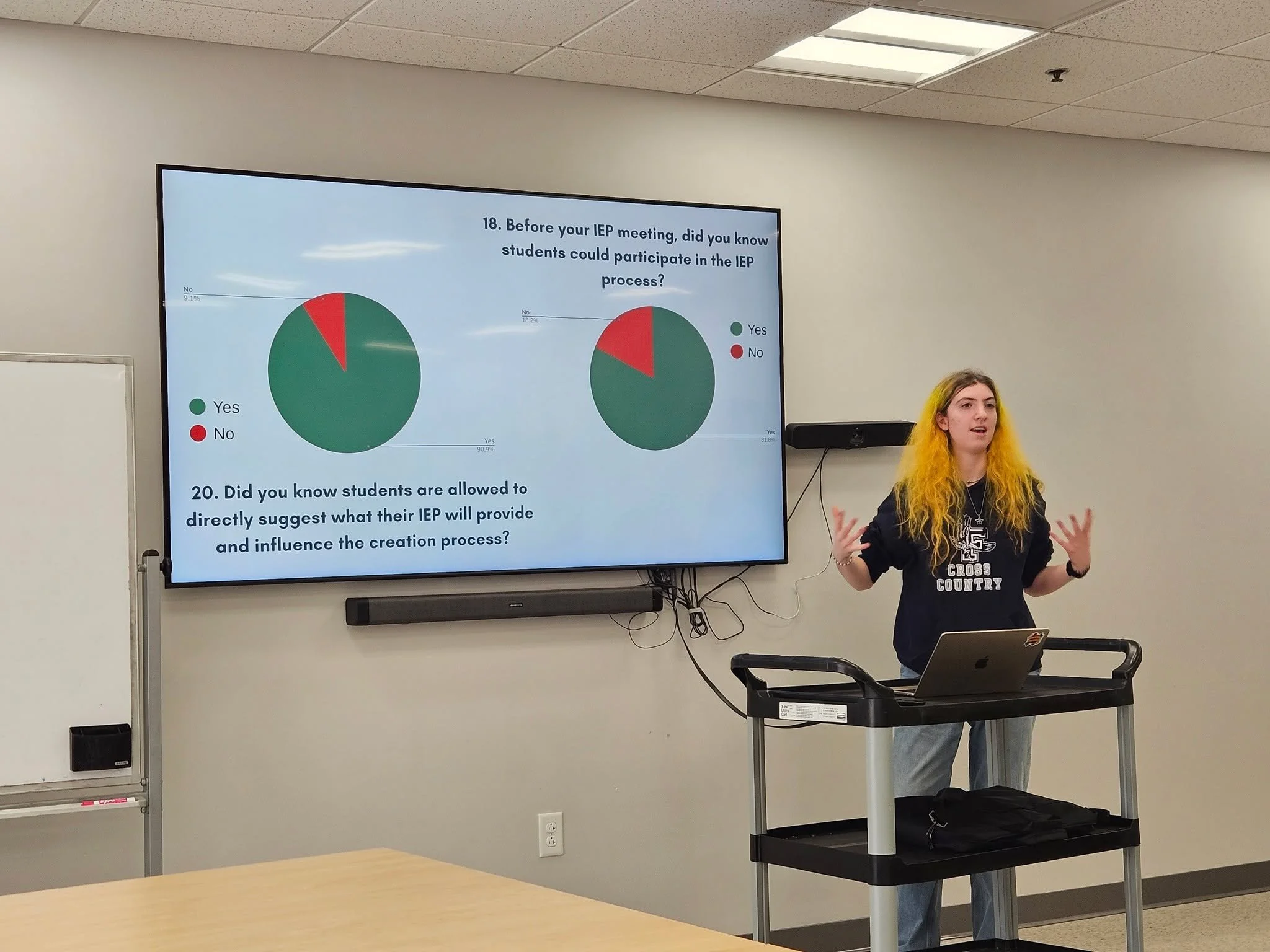 Brent and I were excited to join fellow community members on Monday afternoon for three Framingham High School AP Research presentations at the Callahan Center. And yes, with our meetings on Beacon Hill ending early, I was even able to convince Brent