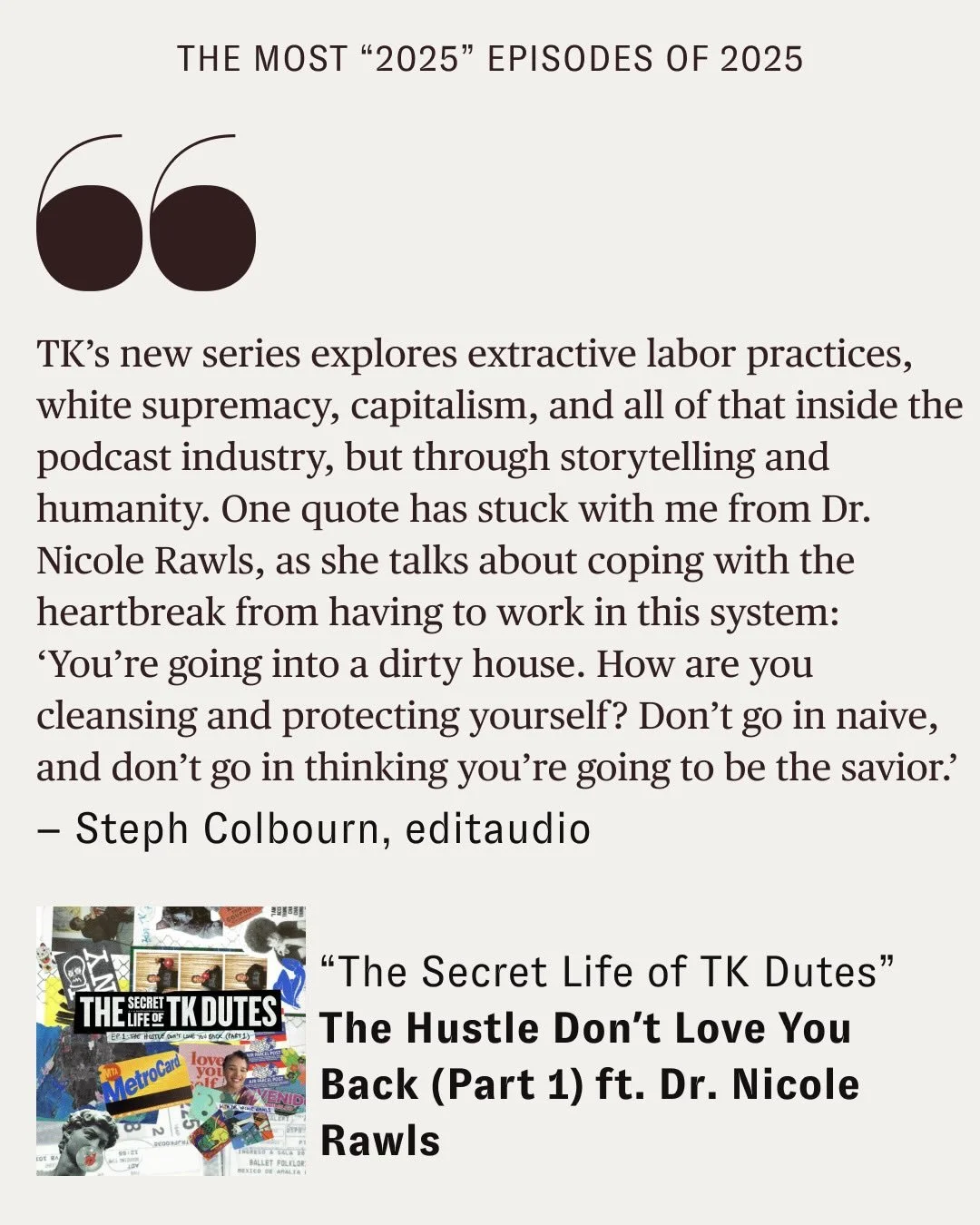 The Most 2025 or 2025, Good Tape Newsletter