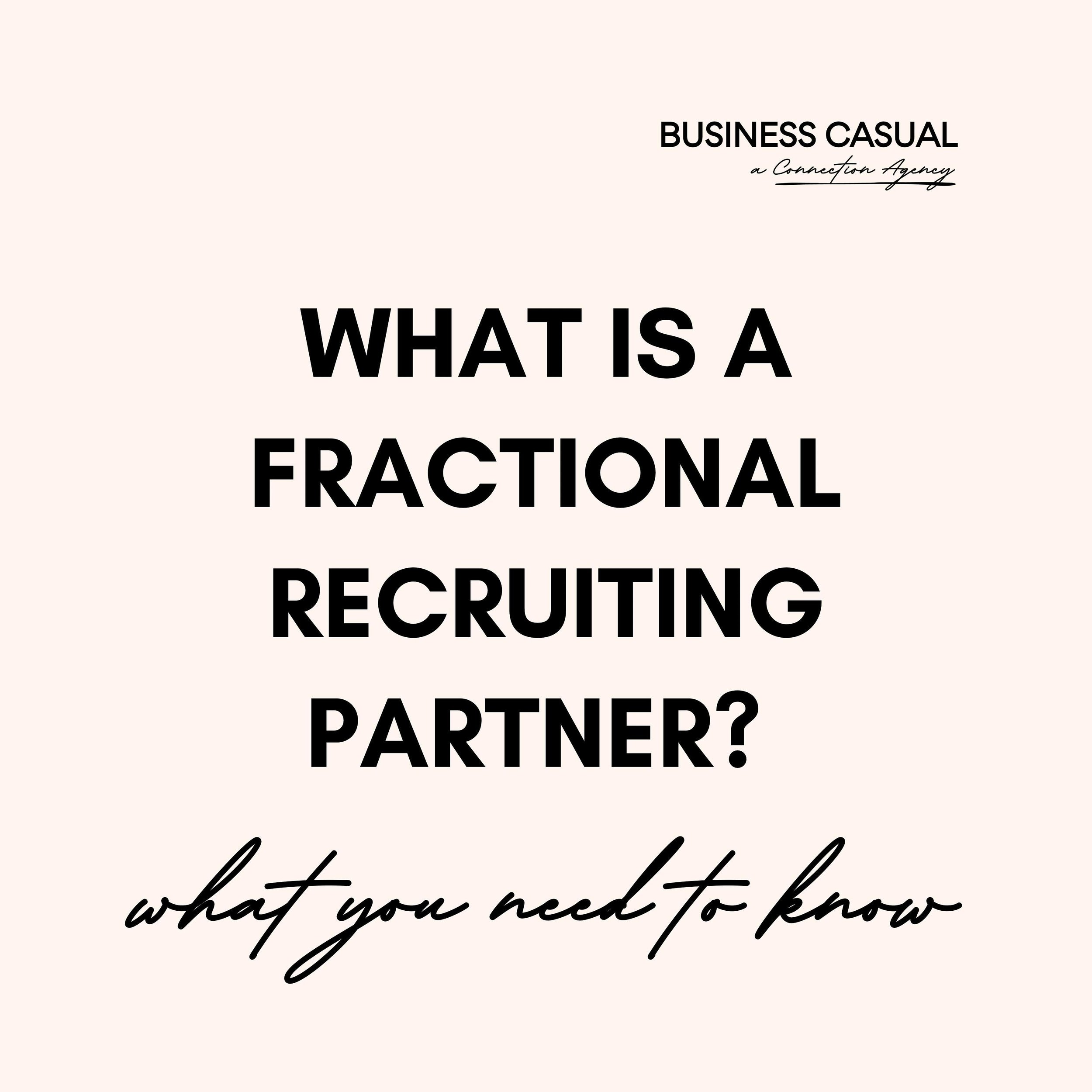 🌹 Fractional recruiting partners aren&rsquo;t for everyone, but this is how you can begin evaluating if it may be the right solution for your business.. 

1. You hire between 1-25 employees per year 

2. The demand for recruiting in your business fl