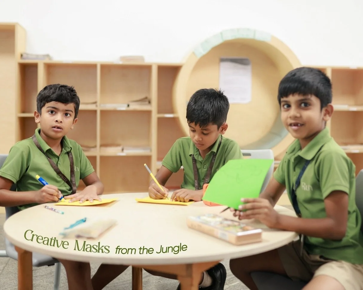 In their FLE class, Grade 1A learners explored the vibrant world of The Jungle Book through a creative mask-making activity. Inspired by their favourite characters, the young learners designed colourful masks representing jungle animals and beloved f