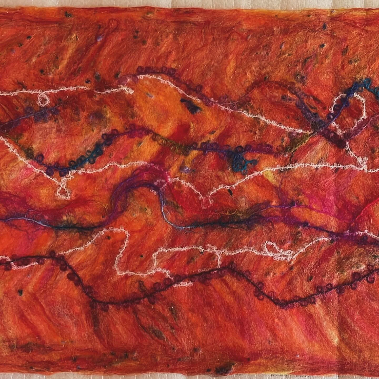 New work in progress #felting #wetfeltingwool #feltart #wearableart #autumn
