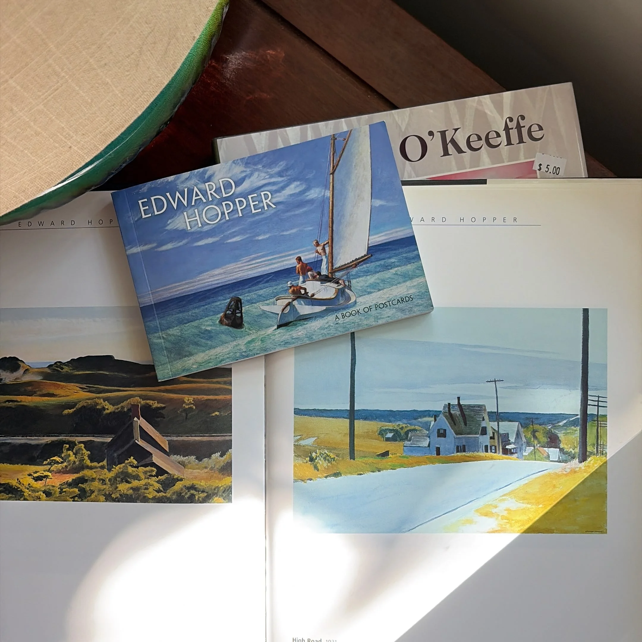 A few books my mom and I scored at last week&rsquo;s @tysonslibraryfriends book sale. I was pleased to find a few Hopper paintings of Truro, a reminder of last year&rsquo;s wonderful trip to @castlehilltruro for @mitchell_johnson_artist&rsquo;s annua