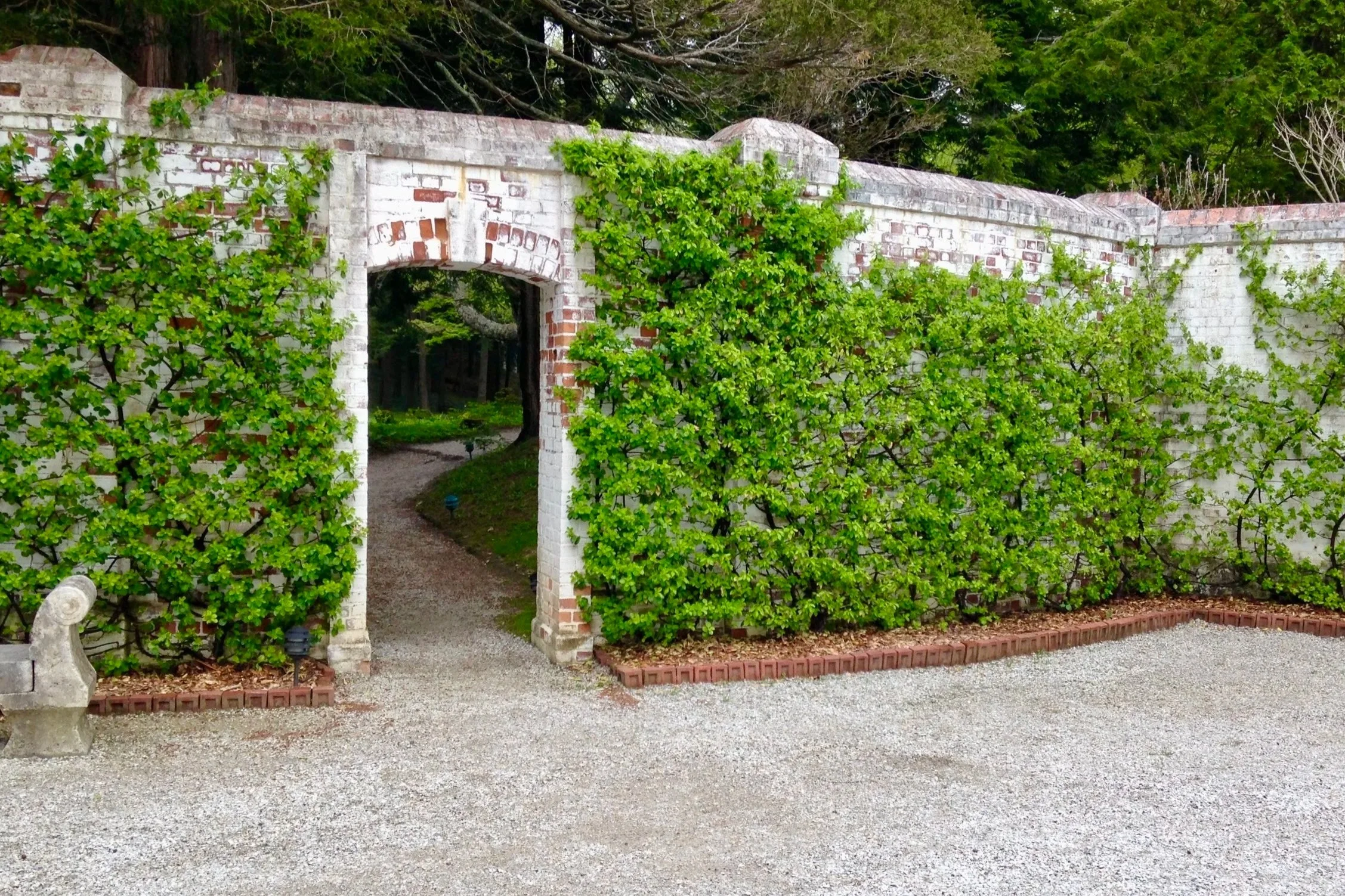 Entry courtyard at Edith Wharton's home in Lenox, The Mount.