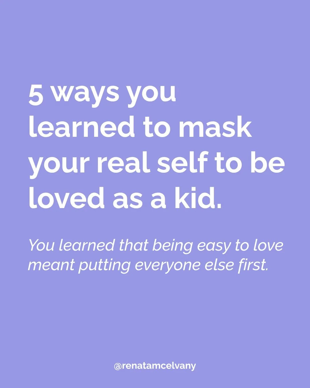 You didn't choose to be easy. You learned it.

Pretending to understand when you didn't. Hiding what you felt. Doing everything alone.

None of it was you being naturally low maintenance. It was learning the difference between what got you love and w