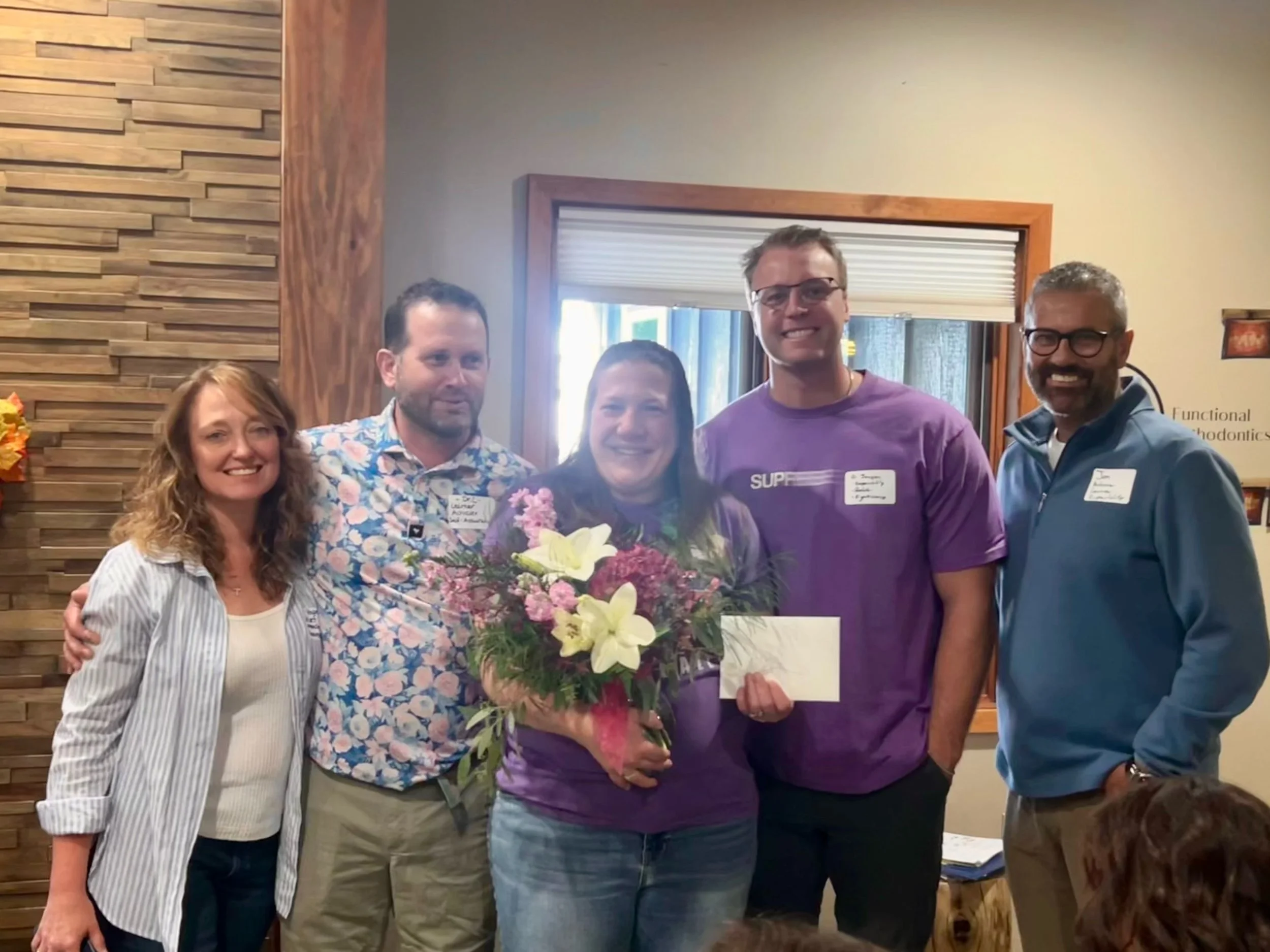 Twenty-five years of Angie! 💜 Our whole team was together today, giving us the perfect chance to celebrate her recent 25th anniversary with Jackson Dental.

Angie is our office sweetheart, always ready with a smile and a kind word for everyone. We a