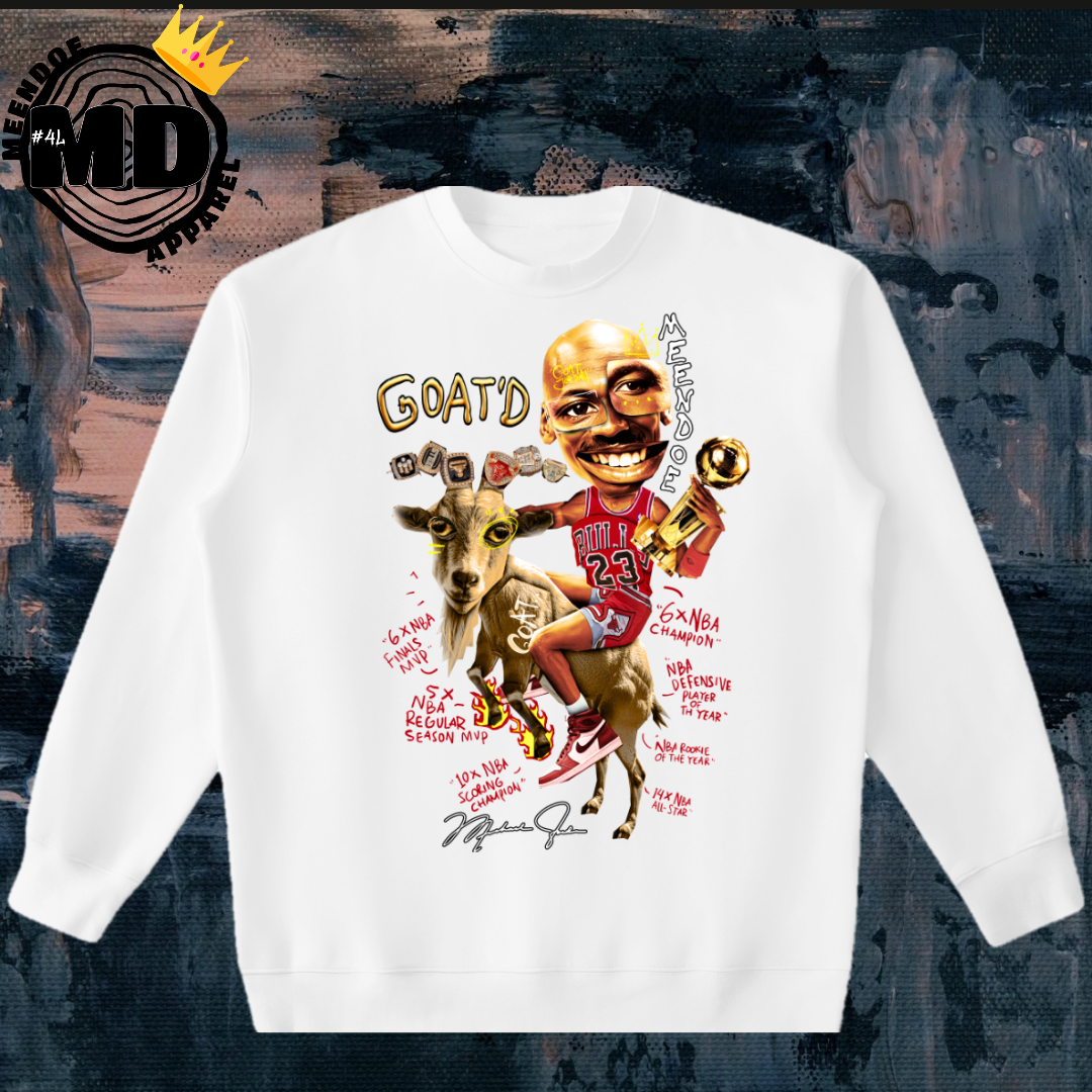 "GOAT'D" Heavyweight Essentials Sweatshirt (Red Font)