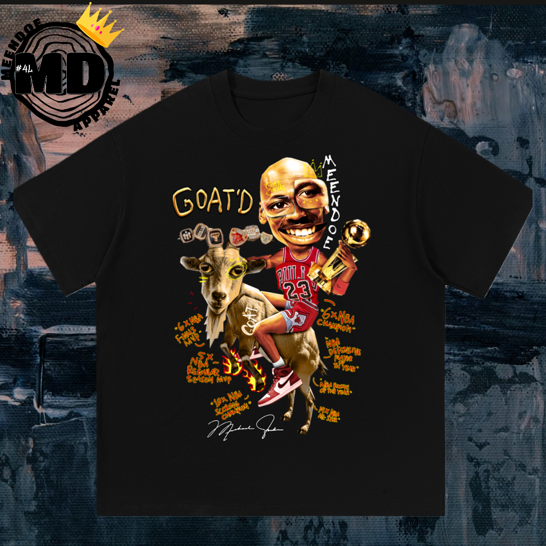 "GOAT'D" Essentials Tee (Red/Gold Font)