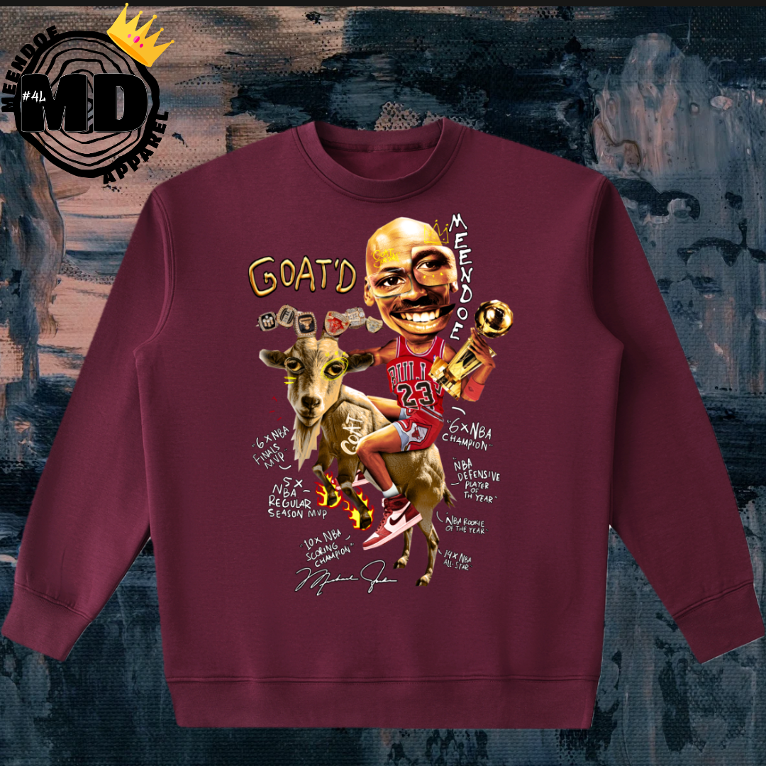 "GOAT'D" Heavyweight Essentials Sweatshirt (White Font)