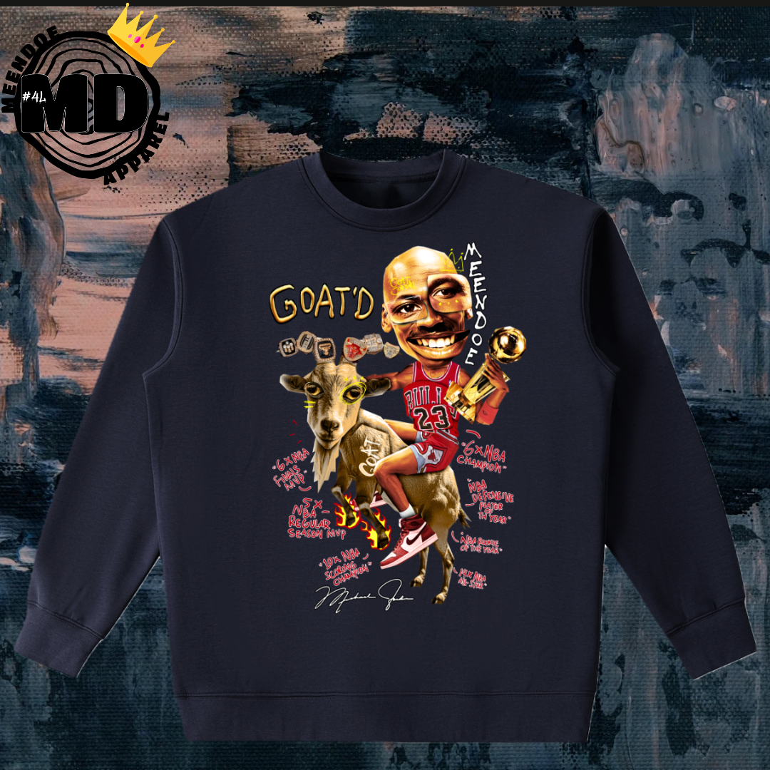 "GOAT'D" Heavyweight Essentials Sweatshirt (Red/White Font)