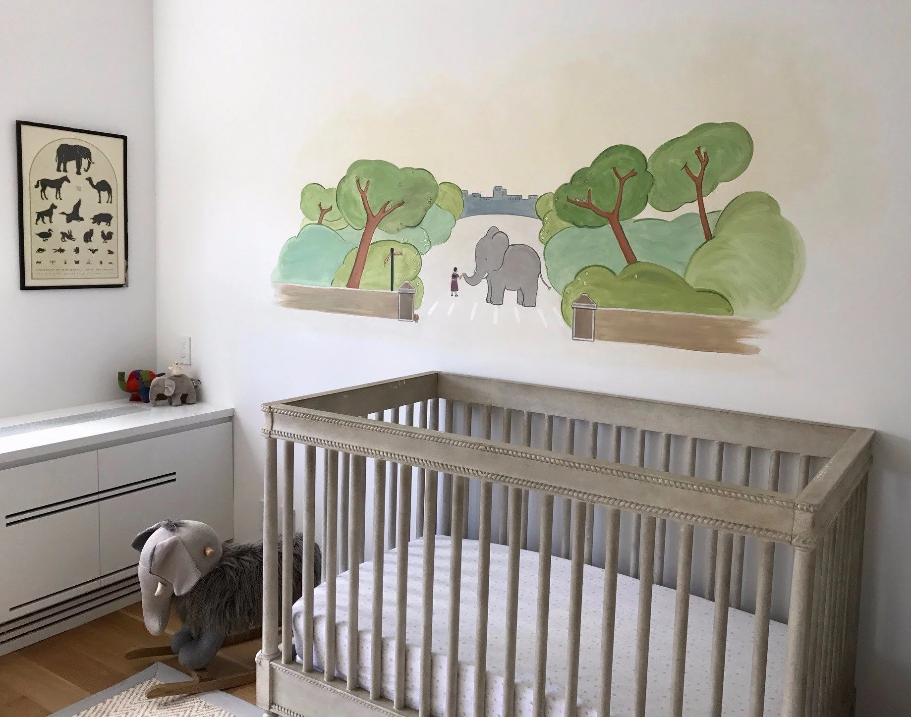 Babar Mural for Child's Room, NYC