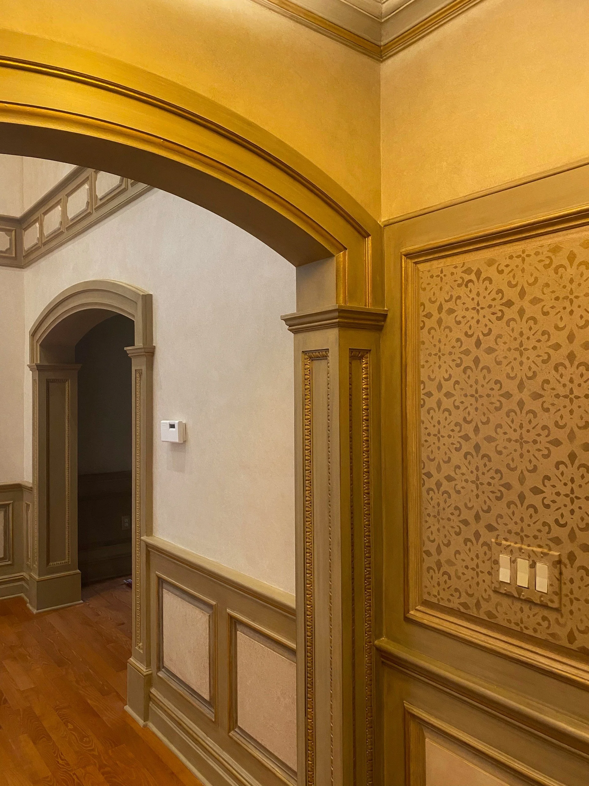 Iridescent Glazing and Custom Stencil, NJ