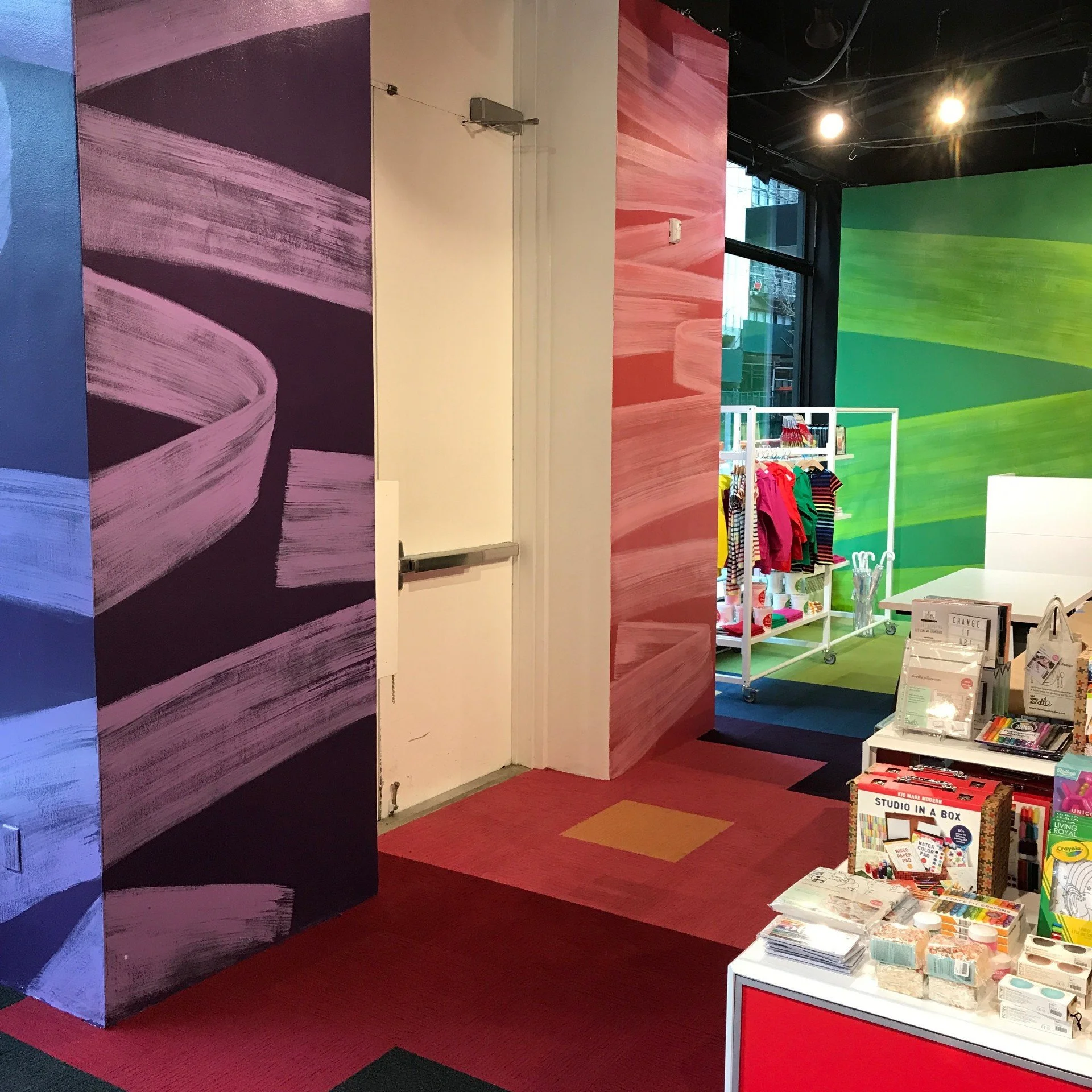 Brush Stroke Mural, Retail NYC