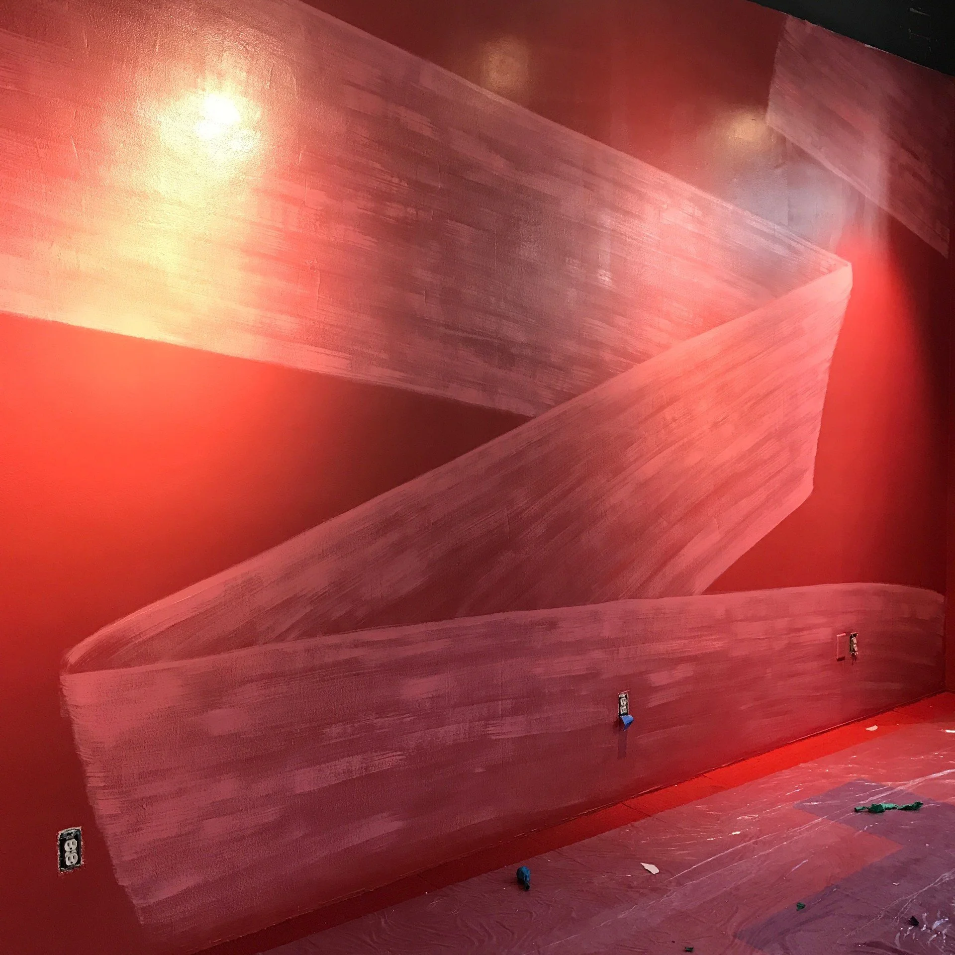 Brush Stroke Mural, Retail NYC