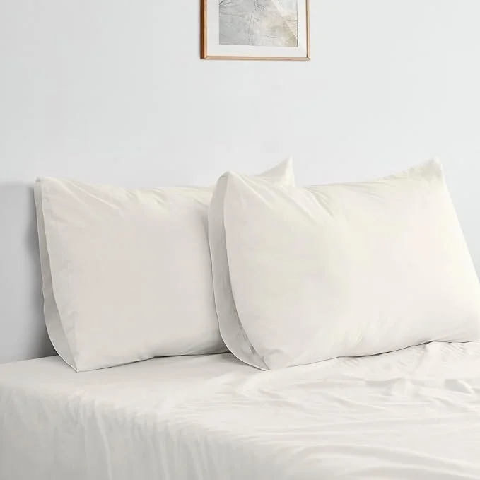 Bioweaves Organic Soft Sateen Weave Cotton Pillow Cases 300 Thread Count