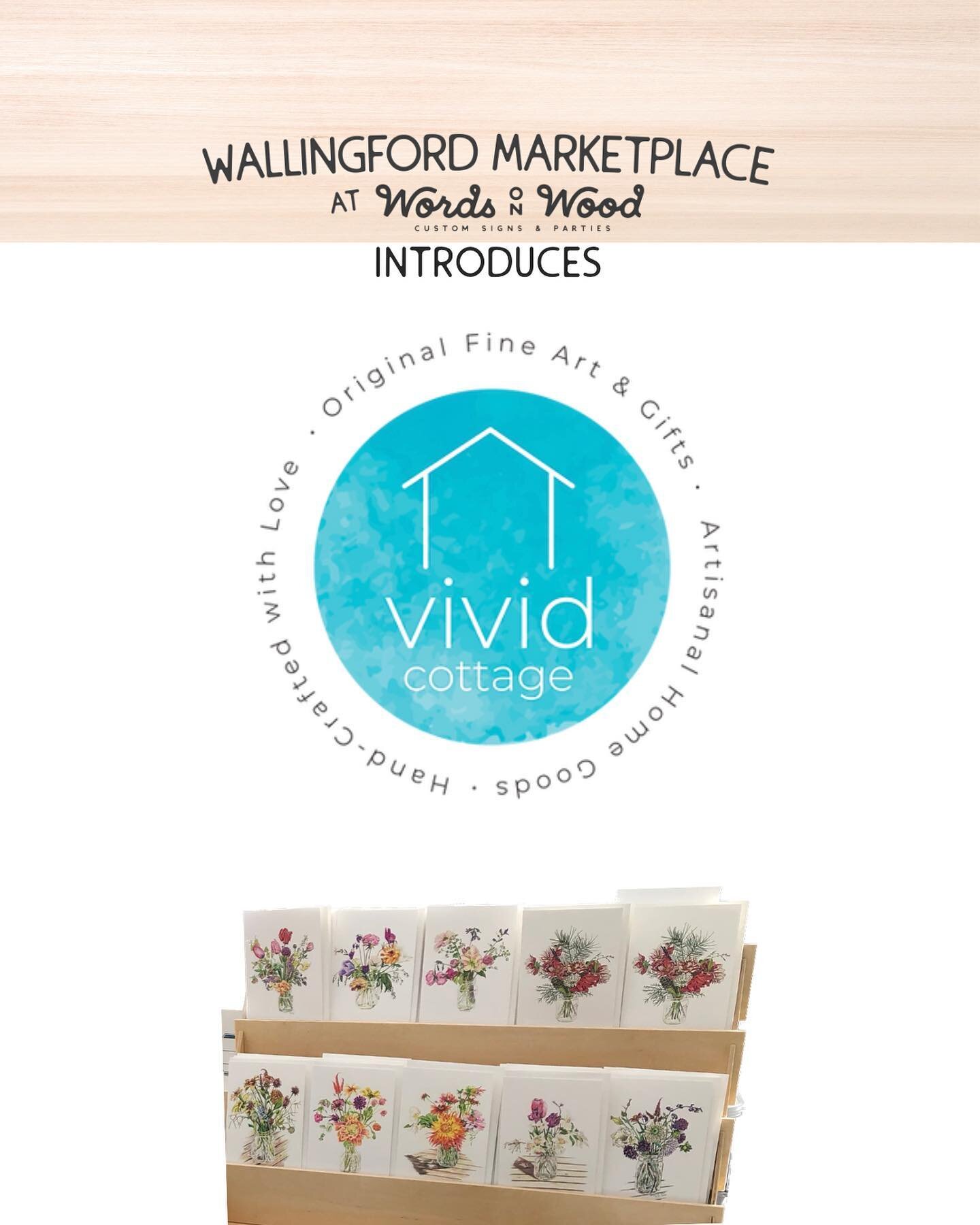 We are so excited to announce that Vivid Cottage @vividcottage will be part of the Wallingford Marketplace! Vivid Cottage is bringing her collection of fine art and artisanal home goods, all of which feature original artwork by Kerstin Rao. Kerstin i