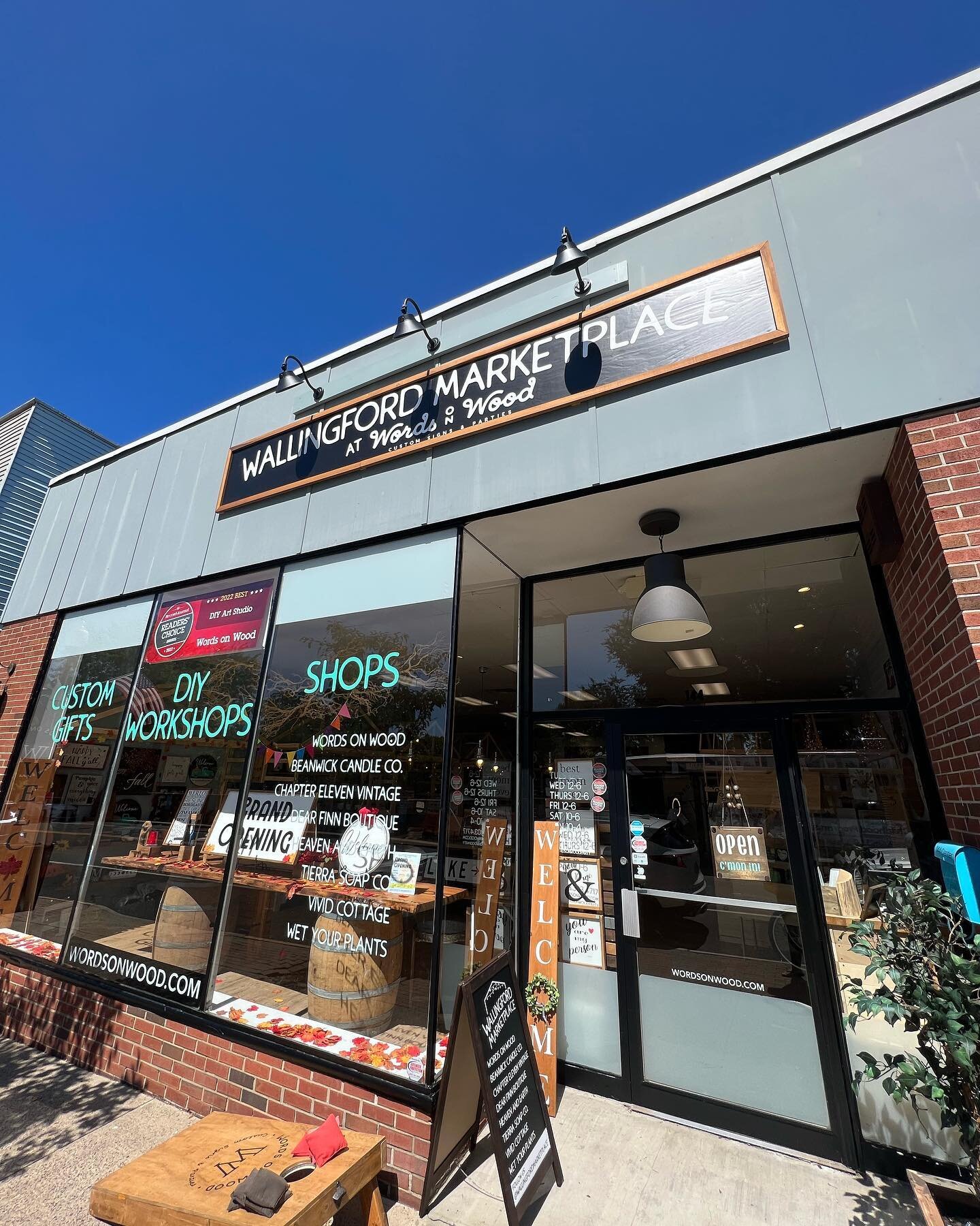 Stop by and shop at the Wallingford Marketplace this weekend! We&rsquo;re open Saturday 10-6 and Sunday 10-4 🛍️ 

-
-
#wallingfordct #ctlocal #wallingfordmarketplace #connecticutsmallbusiness #203local #thingstodoct