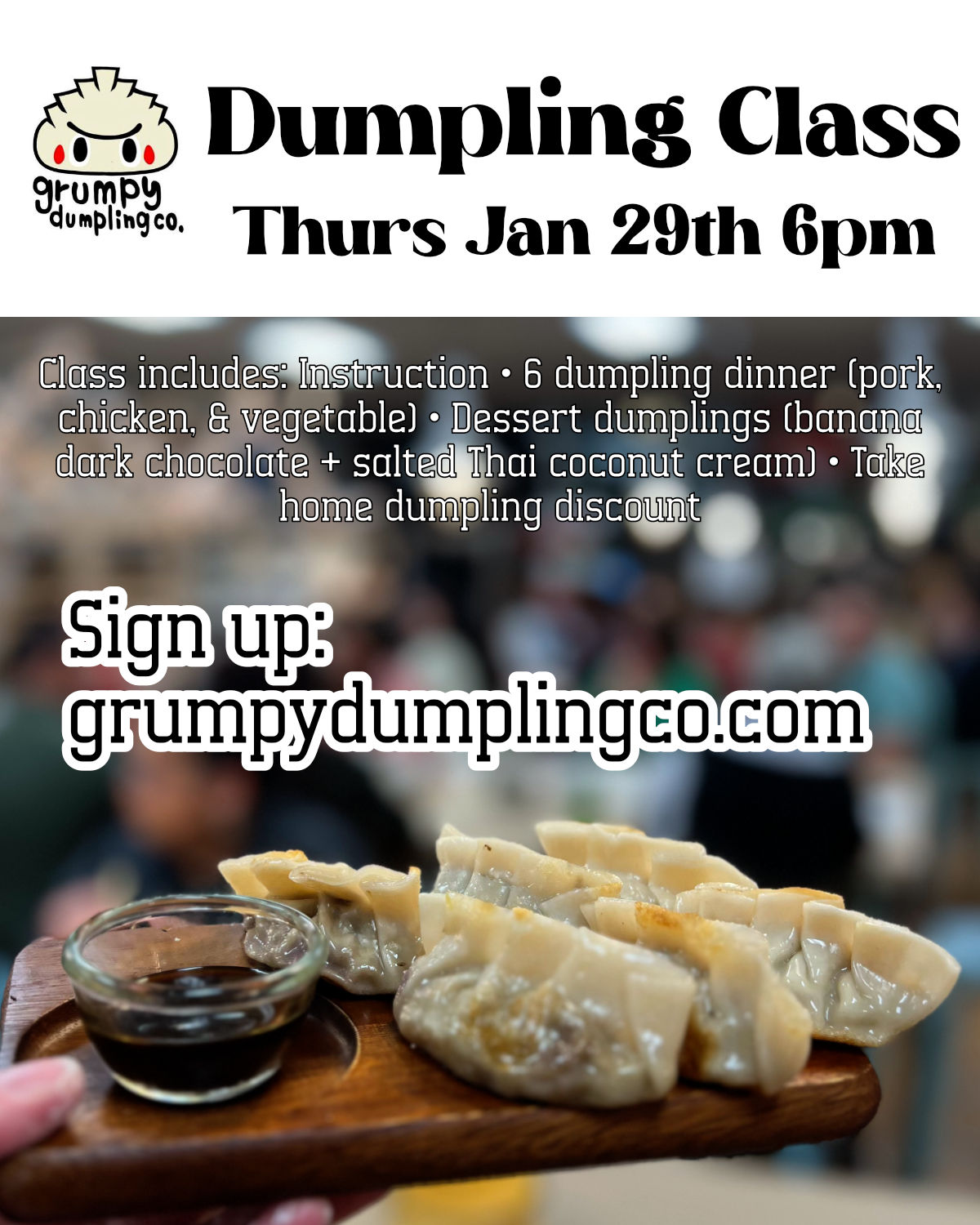 Dumpling Class hosted by Grumpy Dumpling Co.
