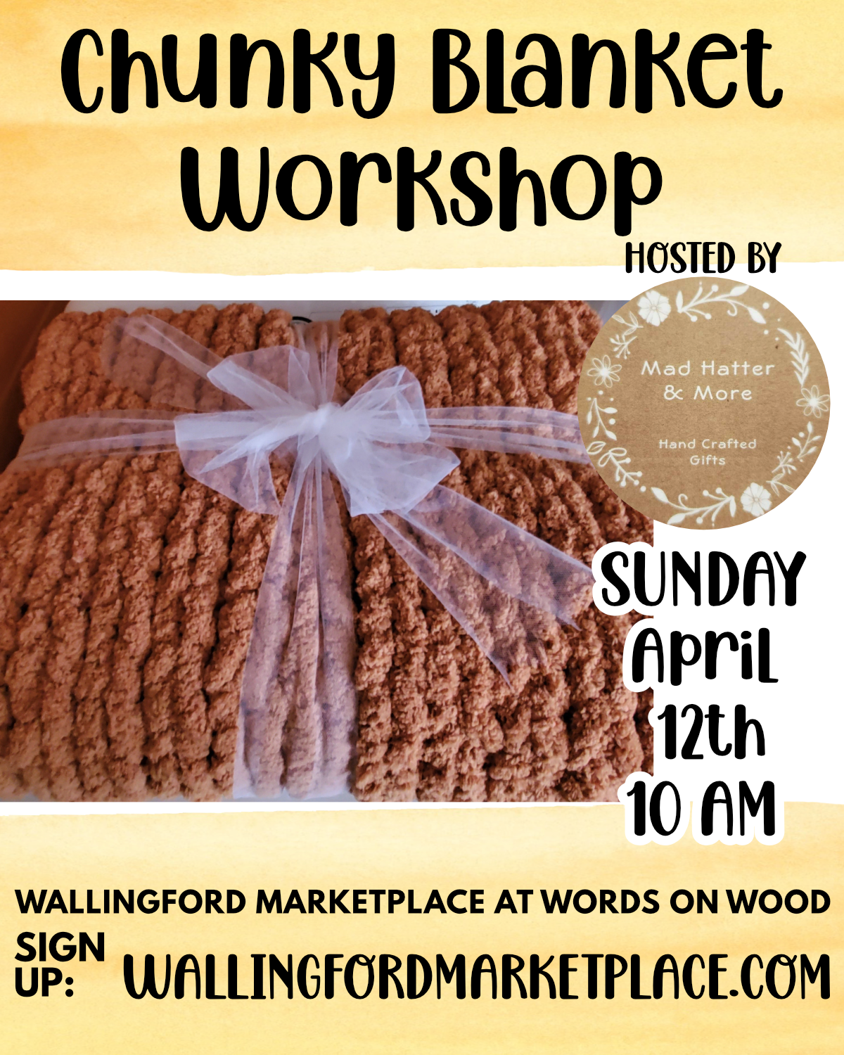 Chunky Blanket workshop hosted by Mad Hatter & More