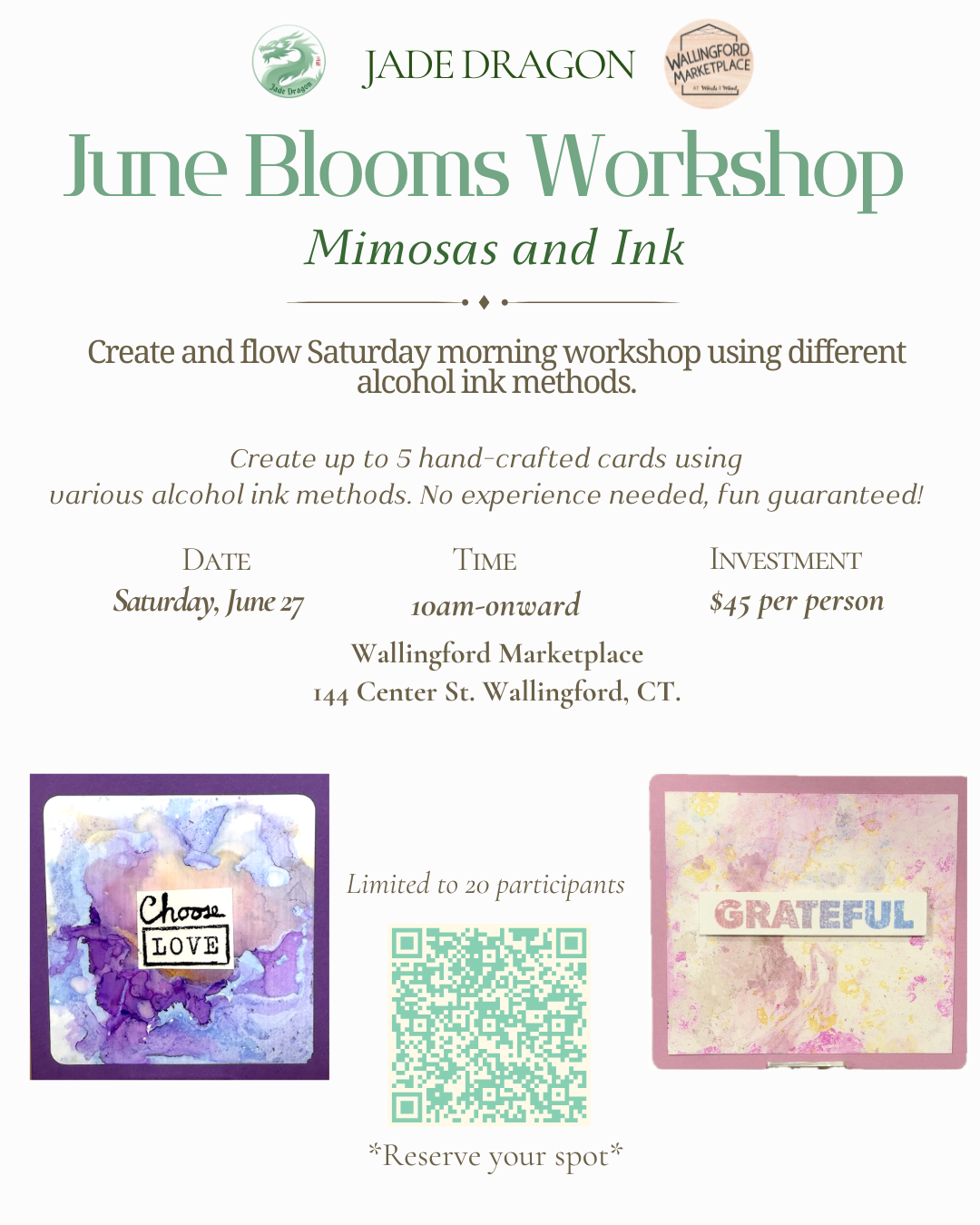 June Blooms Workshop: Mimosas &amp; Ink