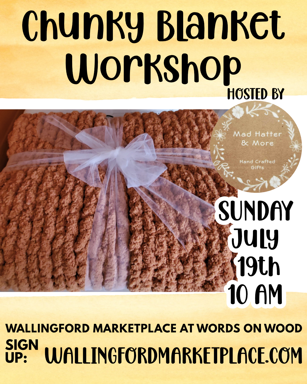 Chunky Blanket workshop hosted by Mad Hatter & More