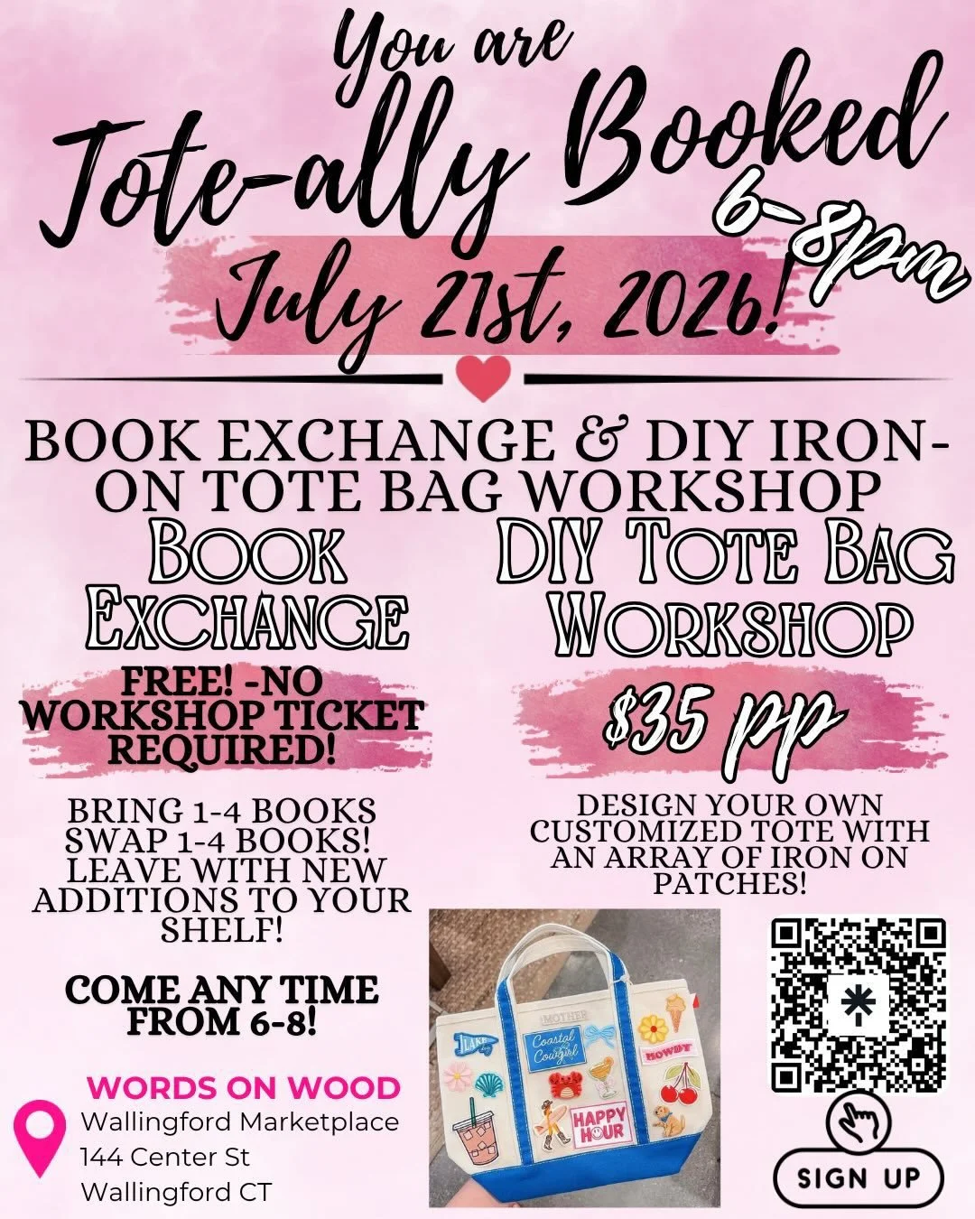 Book Swap & DIY Tote Bag Workshop hosted by Dee's Blind Dates