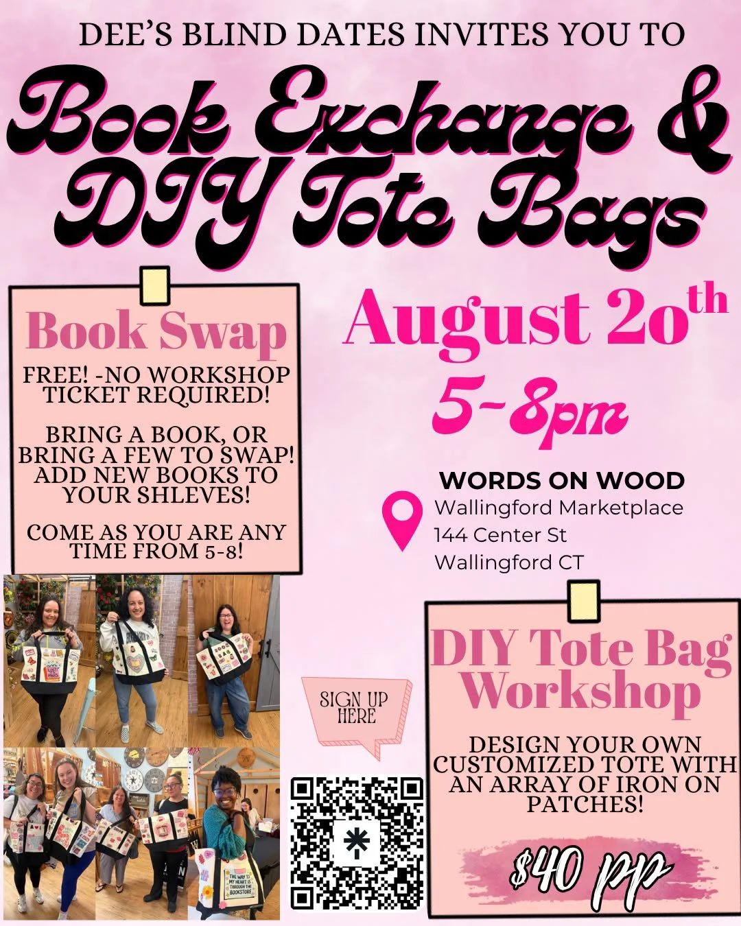 DIY Book Tote & Book Swap hosted by Dee's Blind Dates