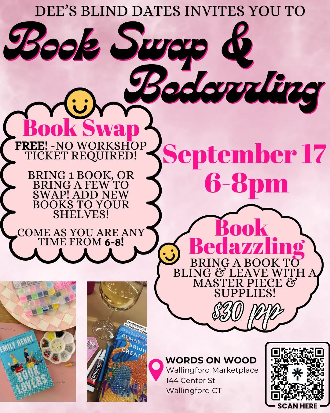 Book Bedazzling & Book Swap hosted by Dee's Blind Dates