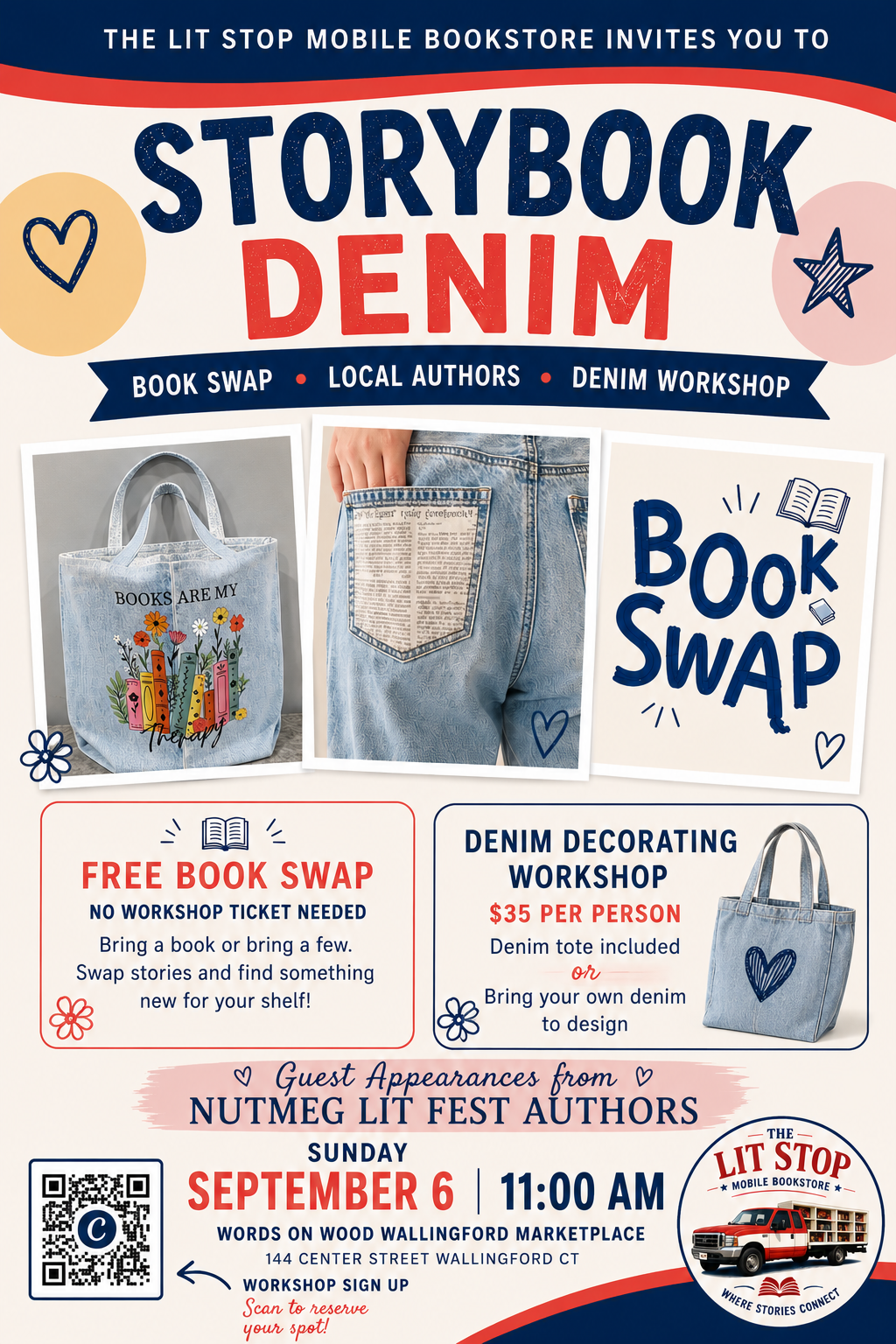 Storybook Denim workshop hosted by The Lit Stop