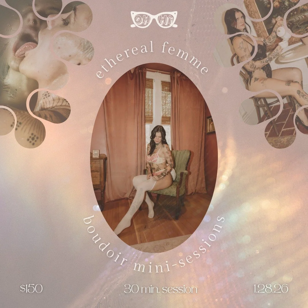 Ethereal Femme Boudoir Mini Sessions &mdash; luminous, dangerous, and deeply alluring. 

A boudoir experience that feels like being worshipped, slowly.

Jan 28th, 2026
30-min mini sessions
$150

Register in bio... limited spots available.