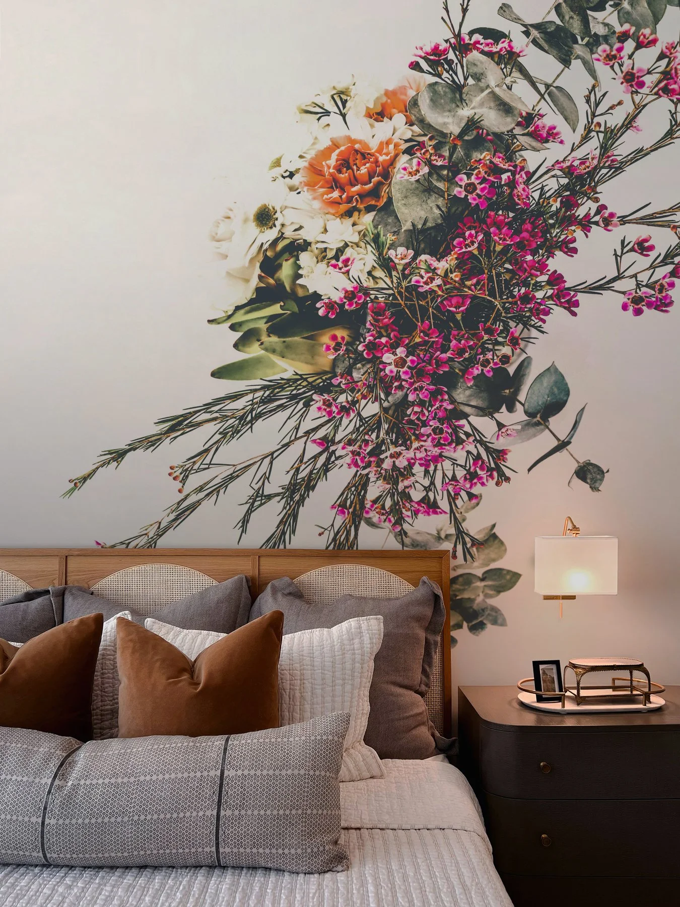 Native australian flowers as wallpaper designs made be De-Anne Strange sold by Prestige interiors WA