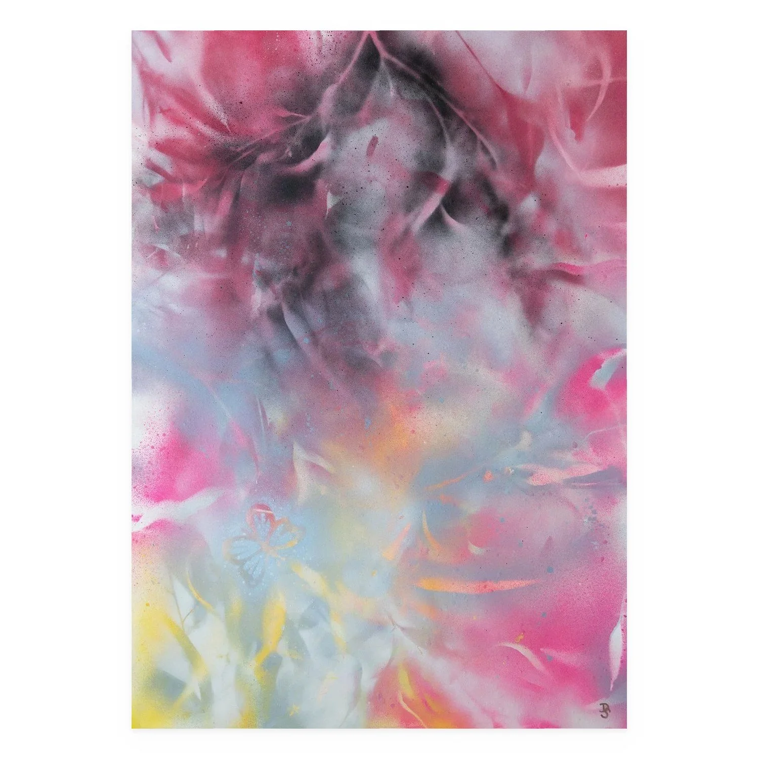 Lady of Grace by De-Anne Strange, 2026, spray paint on canvas wrap