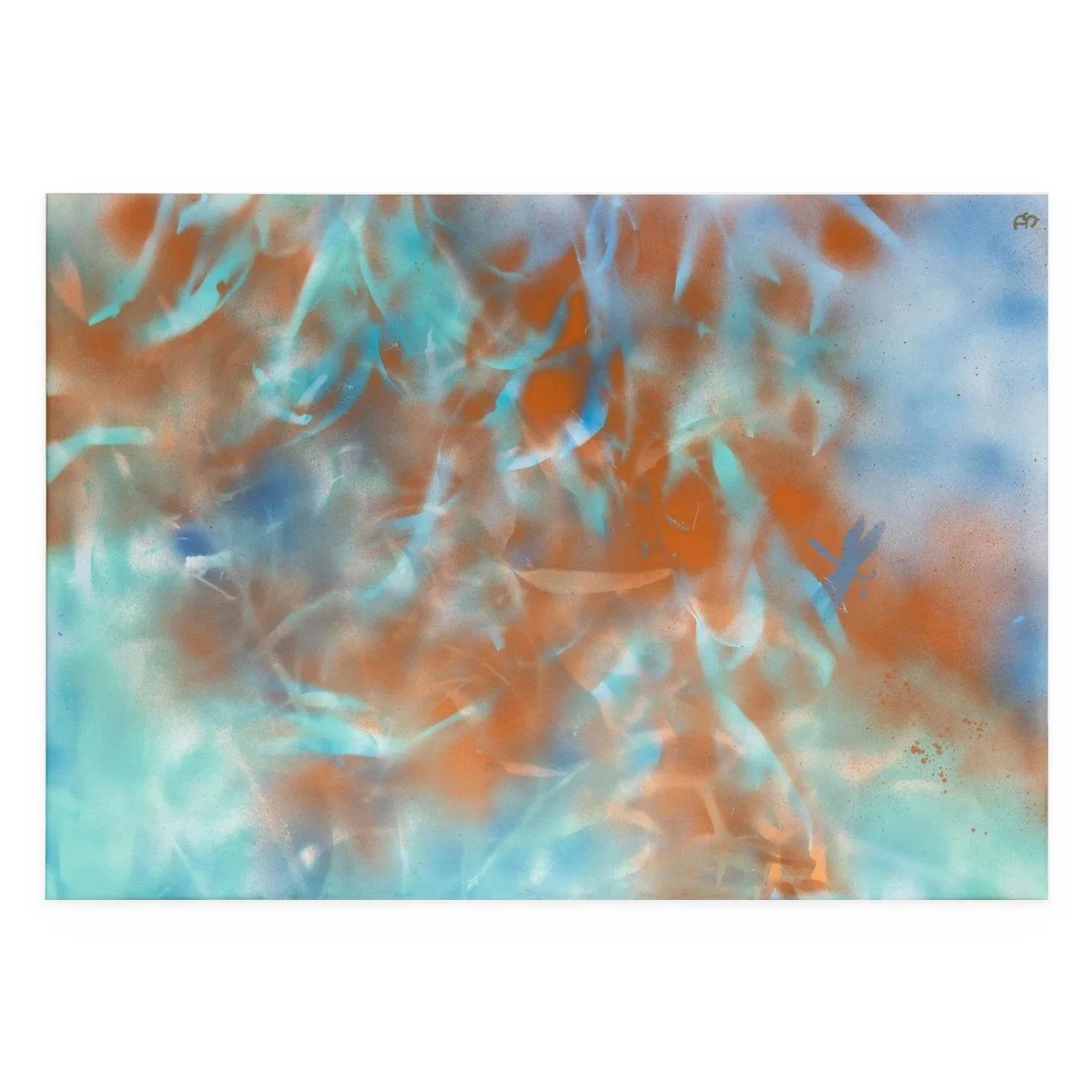Aqua Breeze by De-Anne Strange, 2026, original painting on paper
