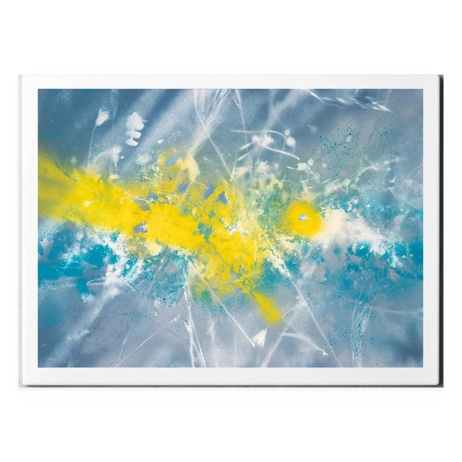 Wild Grasses by De-Anne Strange, 2025, spray paint and natural elements on paper