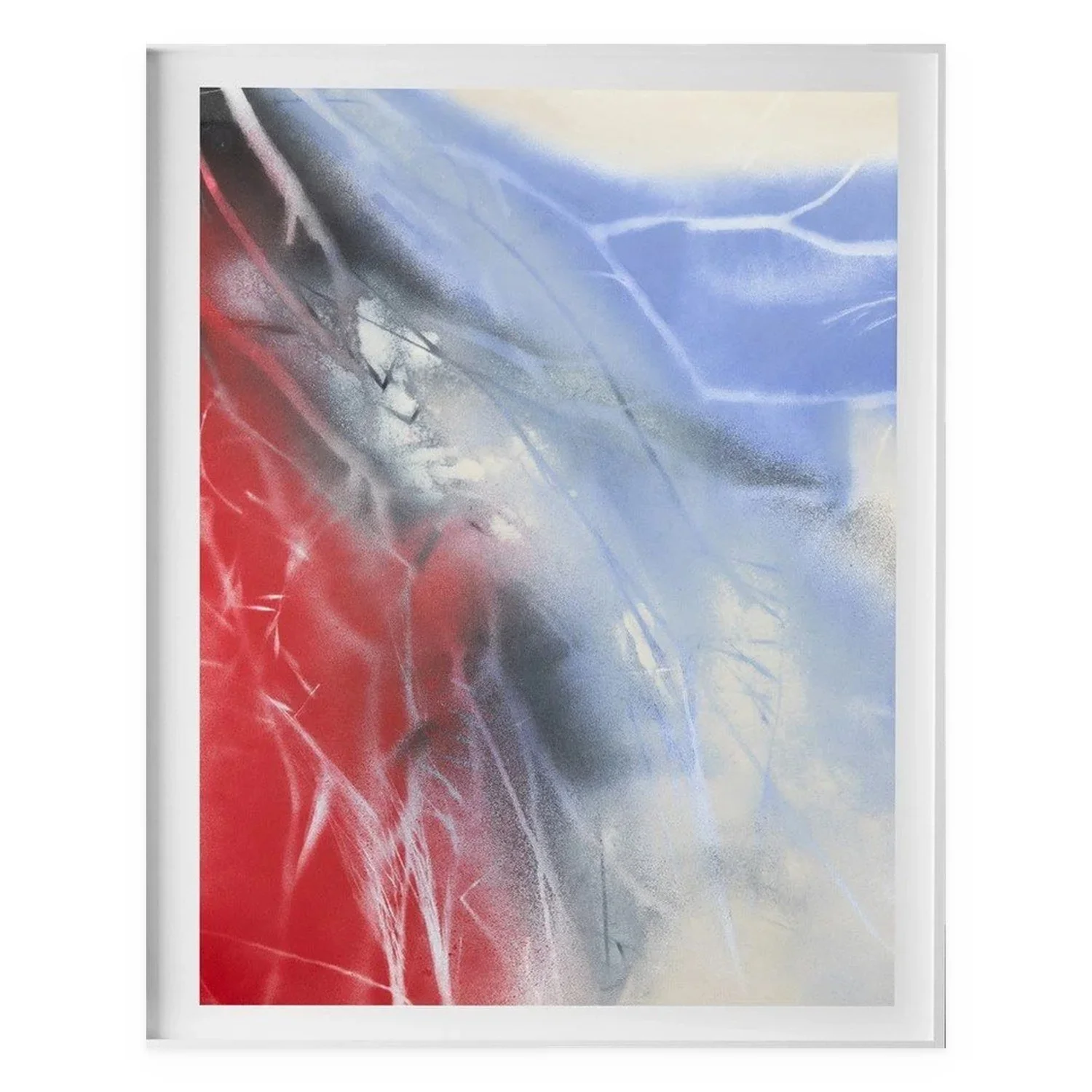 Storm by De-Anne Strange, 2025, spray paint and natural elements on paper