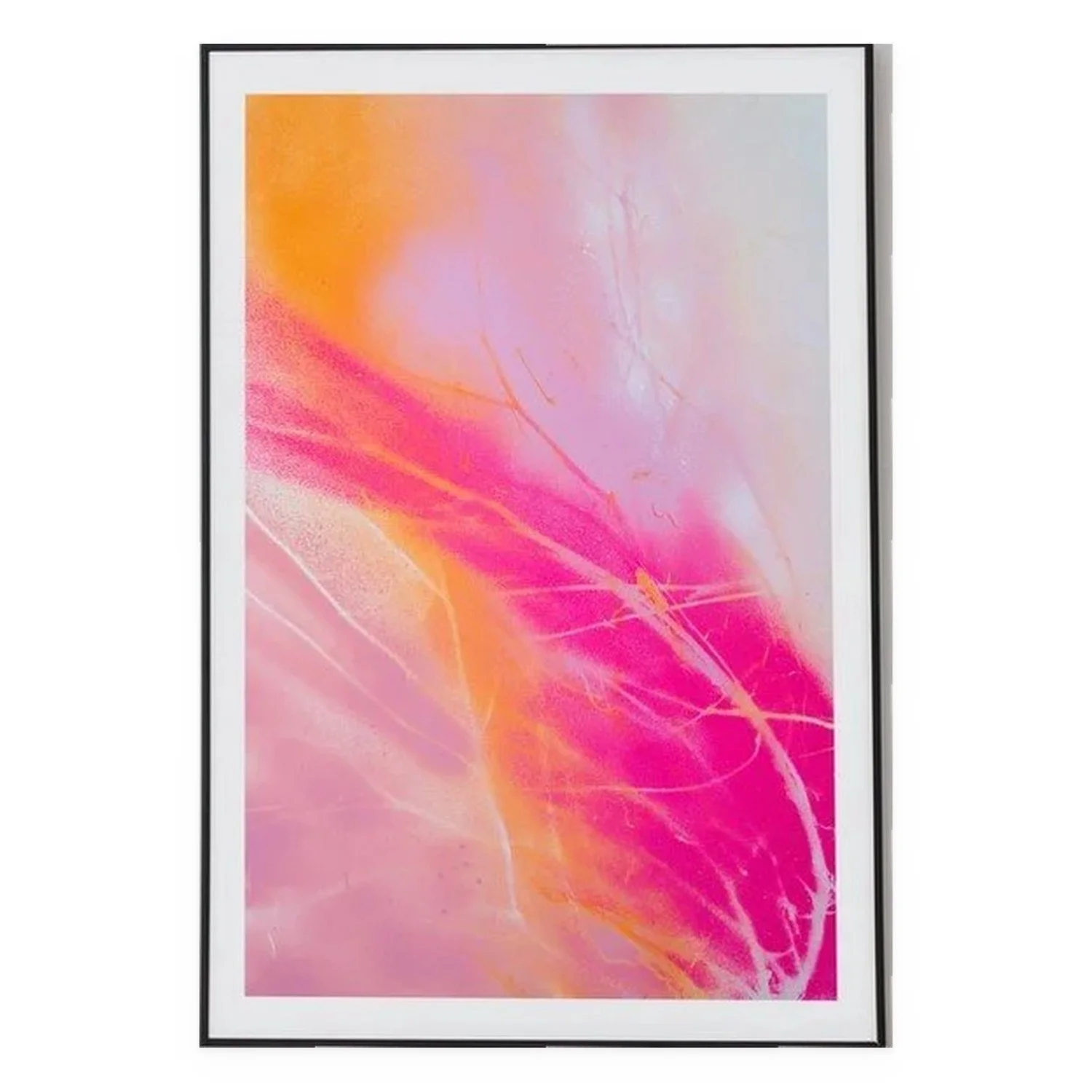 Heartspray by De-Anne Strange, 2025, spray paint and natural elements on paper