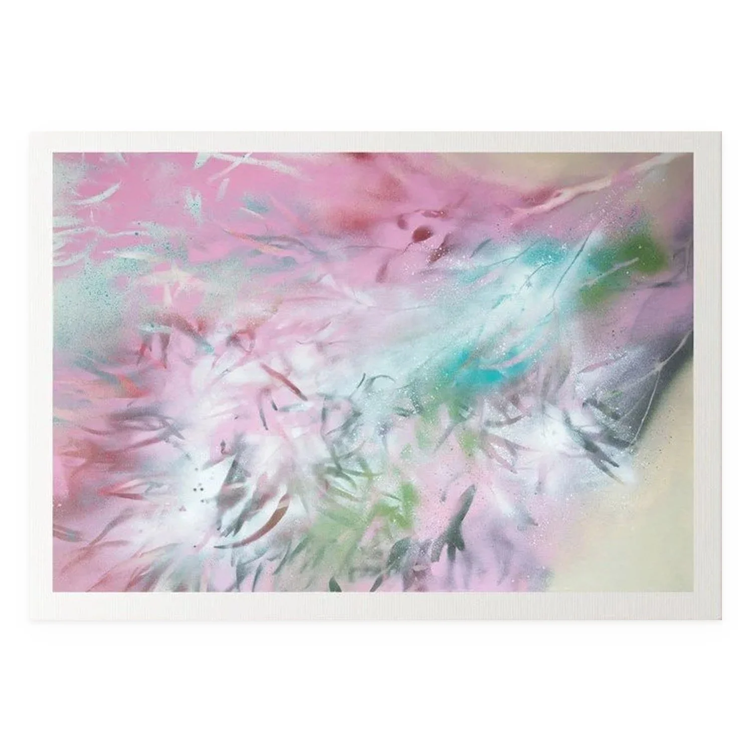 Layers of Grace by De-Anne Strange, 2025, spray paint on canvas wrap