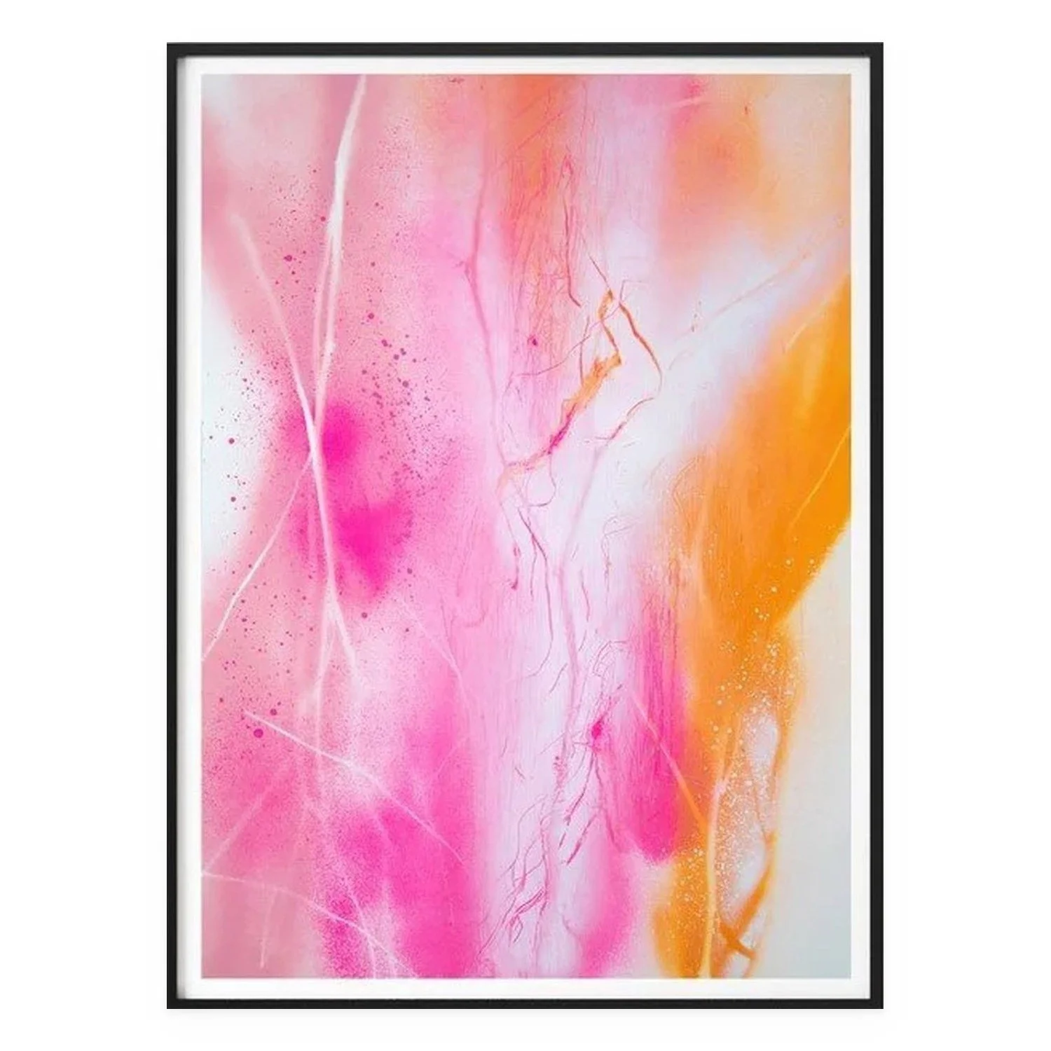 Sunshine by De-Anne Strange, 2025, spray paint and natural elements on paper