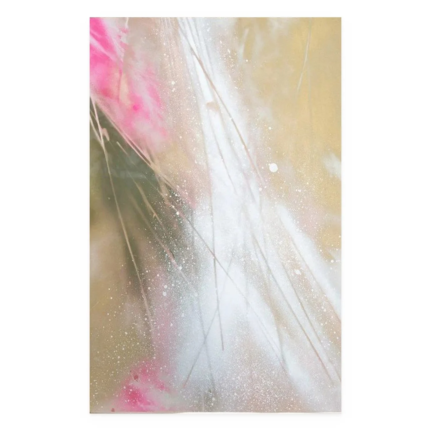Radiant by De-Anne Strange, 2025, spray paint and natural elements on paper