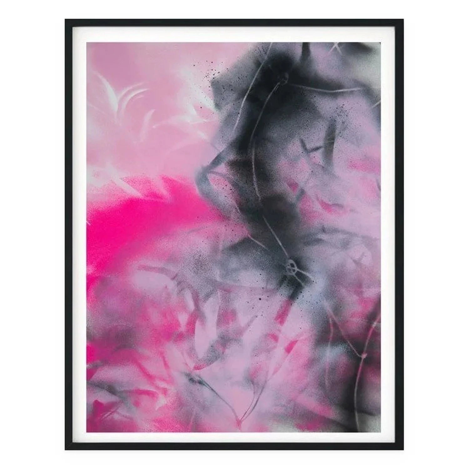 Freedom (Layers of Grace) by De-Anne Strange, 2025, spray paint and natural elements on paper