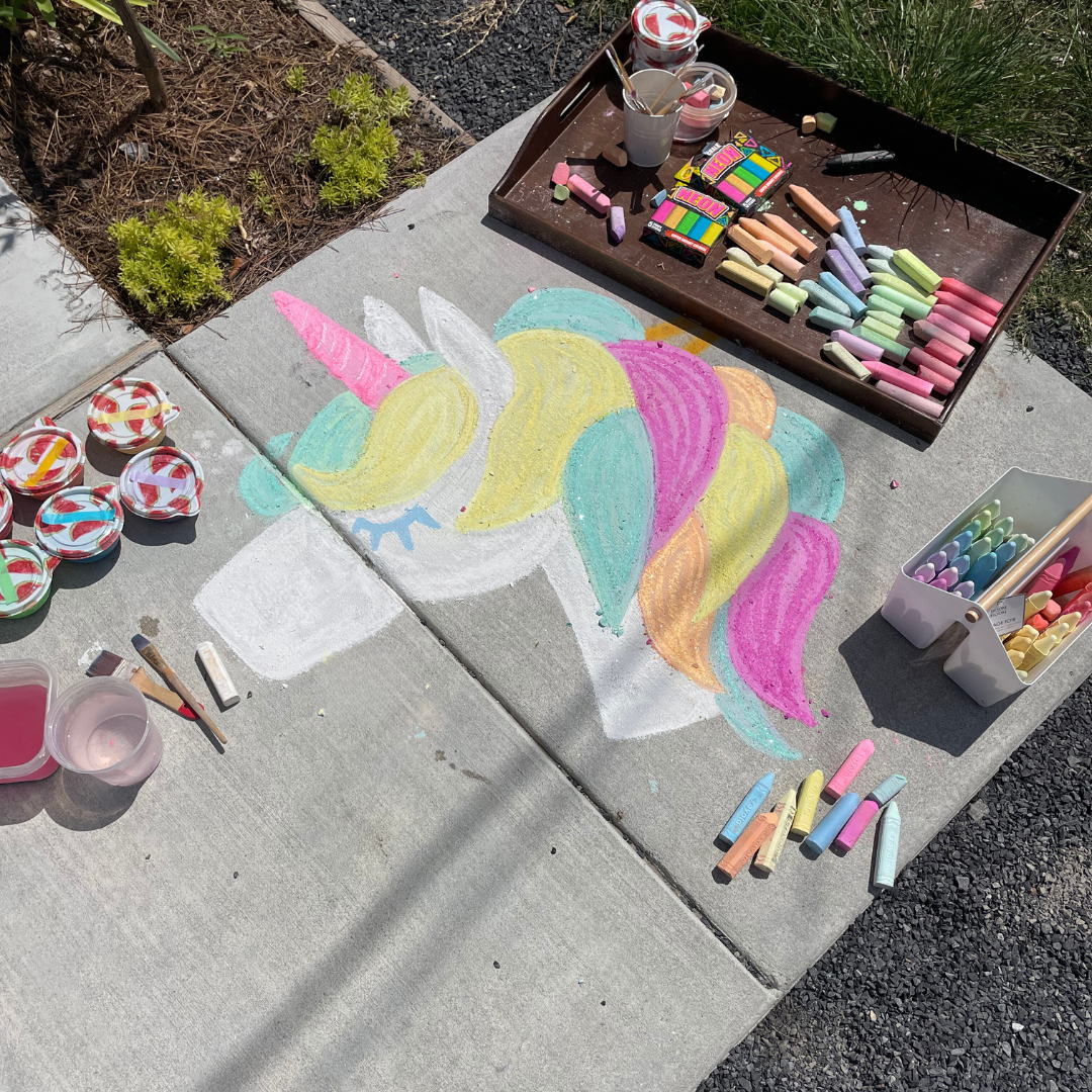 Unicorn Chalk Art