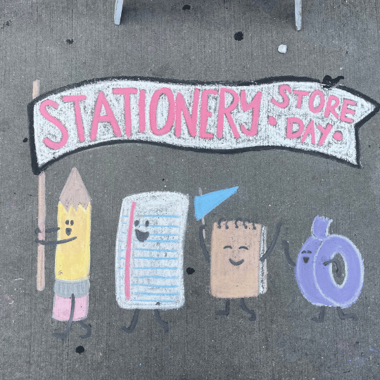 Stationery Store Day Sidewalk Chalk
