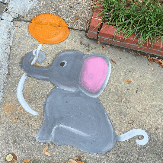 Baby Elephant and Balloon