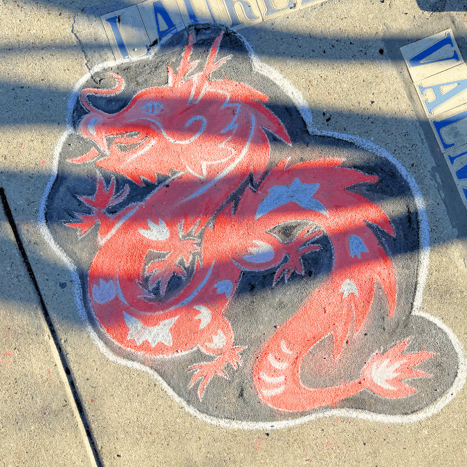 Chinese New Year Chalk Dragon