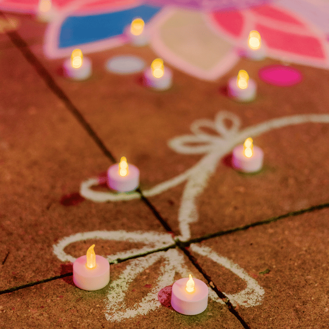 Diwali Chalk Art